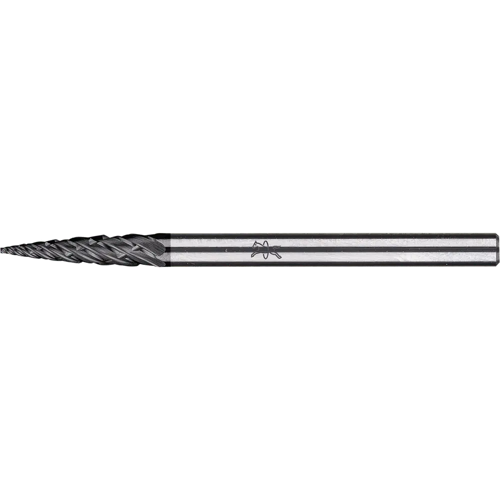 Produktfoto 1 von PFERD TOOLS Hartmetall Hochleistungsfrässtift ALLROUND Spitzbogen SPG Ø 06x13mm Schaft-Ø 3mm HICOAT beschichtet für Stahl