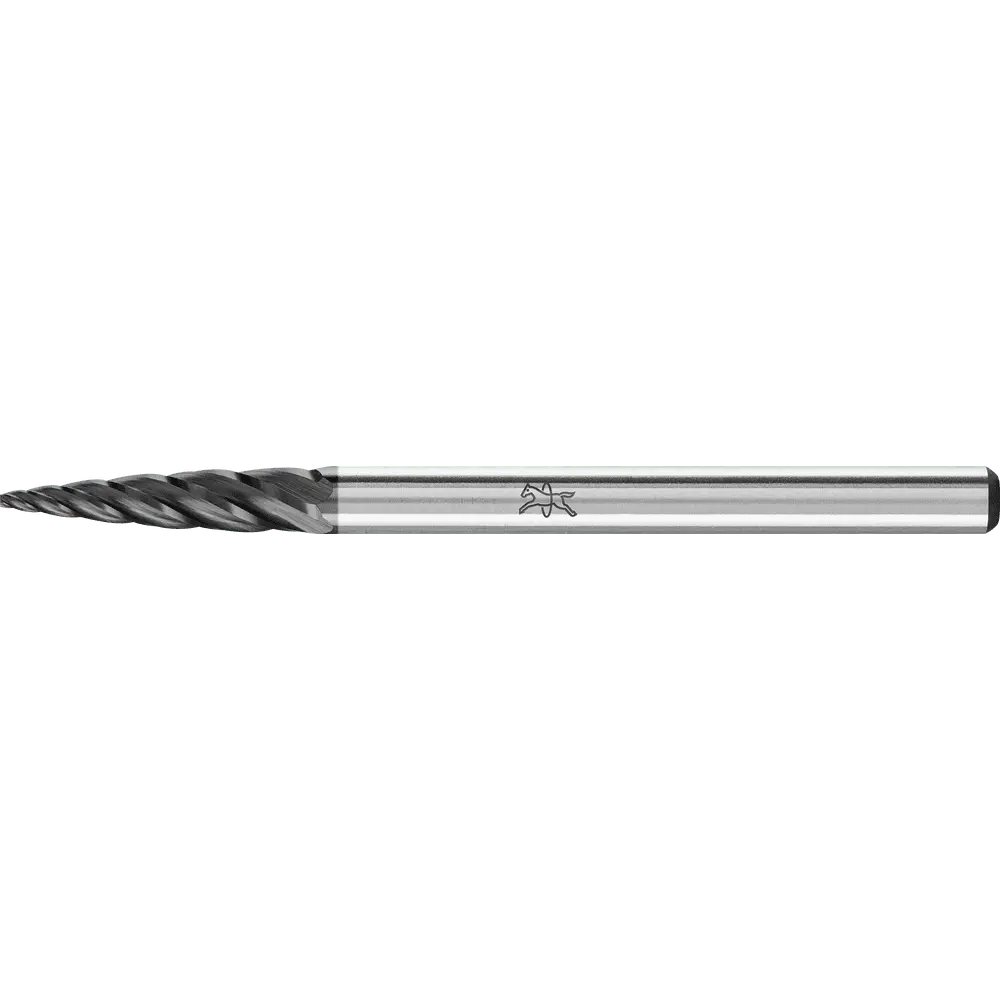 PFERD TOOLS Hartmetall Hochleistungsfrässtift ALU Spitzbogen SPG Ø 03x13mm Schaft-Ø 3mm HICOAT beschichtet für Alu/NE Metalle