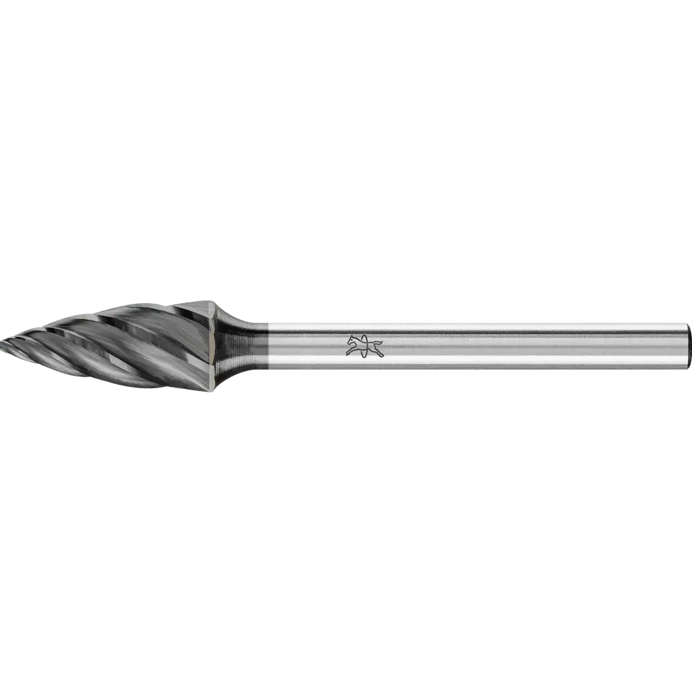 Produktfoto 1 von PFERD TOOLS Hartmetall Hochleistungsfrässtift ALU Spitzbogen SPG Ø 06x13mm Schaft-Ø 3mm HICOAT beschichtet für Alu/NE Metalle