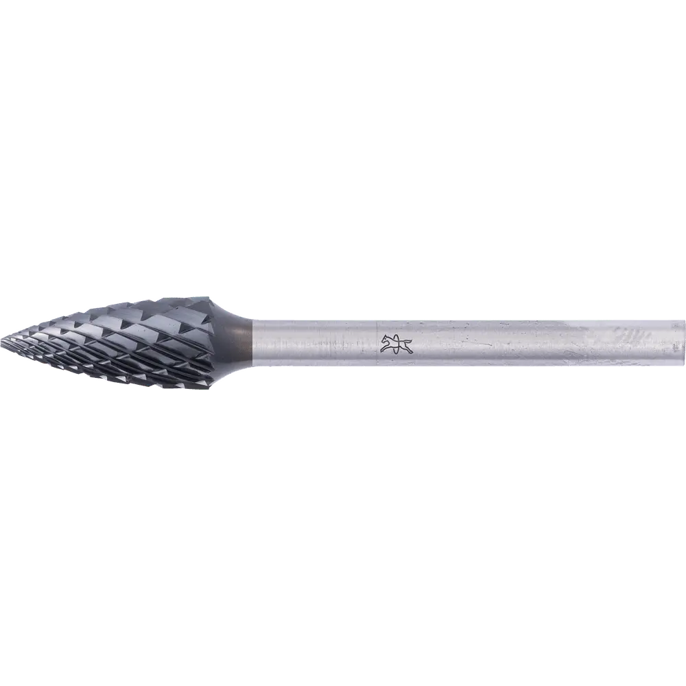 Produktfoto 1 von PFERD TOOLS Hartmetall Hochleistungsfrässtift Spitzbogen SPG Ø 06x13mm Schaft-Ø 3mm Z3P HICOAT beschichtet universal mittel kreuzverzahnt