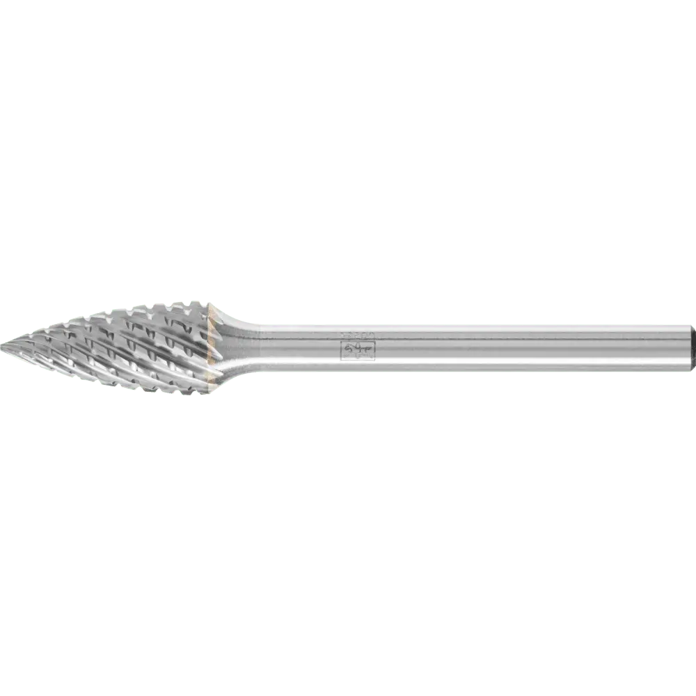 Produktfoto 1 von PFERD TOOLS Hartmetall Hochleistungsfrässtift Spitzbogen SPG Ø 06x13 mm Schaft-Ø 3 mm TITANIUM für Titan