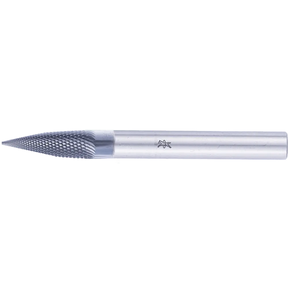 Produktfoto 1 von PFERD TOOLS Hartmetall Hochleistungsfrässtift MICRO Spitzbogen SPG Ø 06x18mm Schaft-Ø 6mm HICOAT beschichtet für die Feinbearbeitung