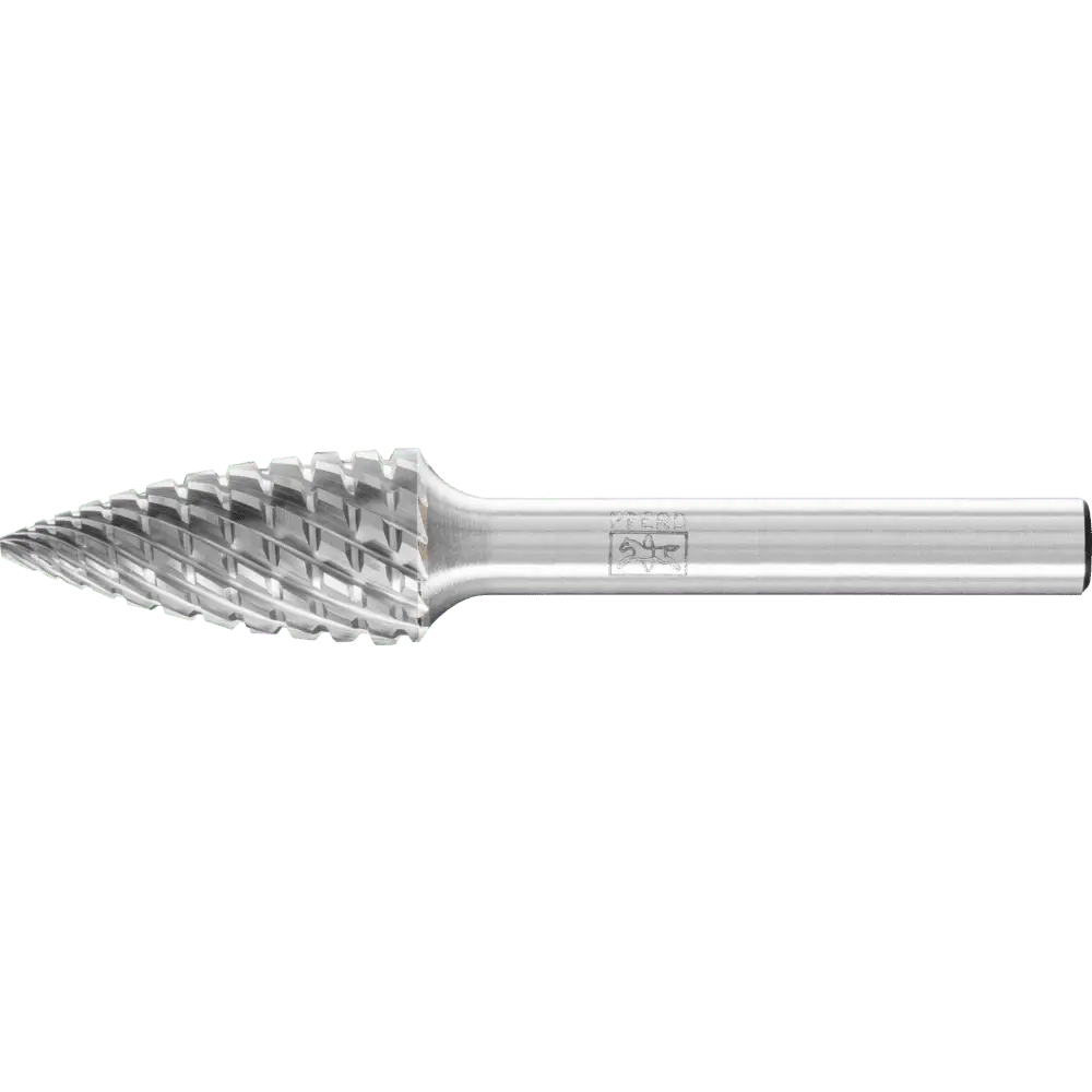 Produktfoto 1 von PFERD TOOLS Hartmetall Hochleistungsfrässtift Spitzbogen SPG Ø 06x18 mm Schaft-Ø 6 mm TITANIUM für Titan