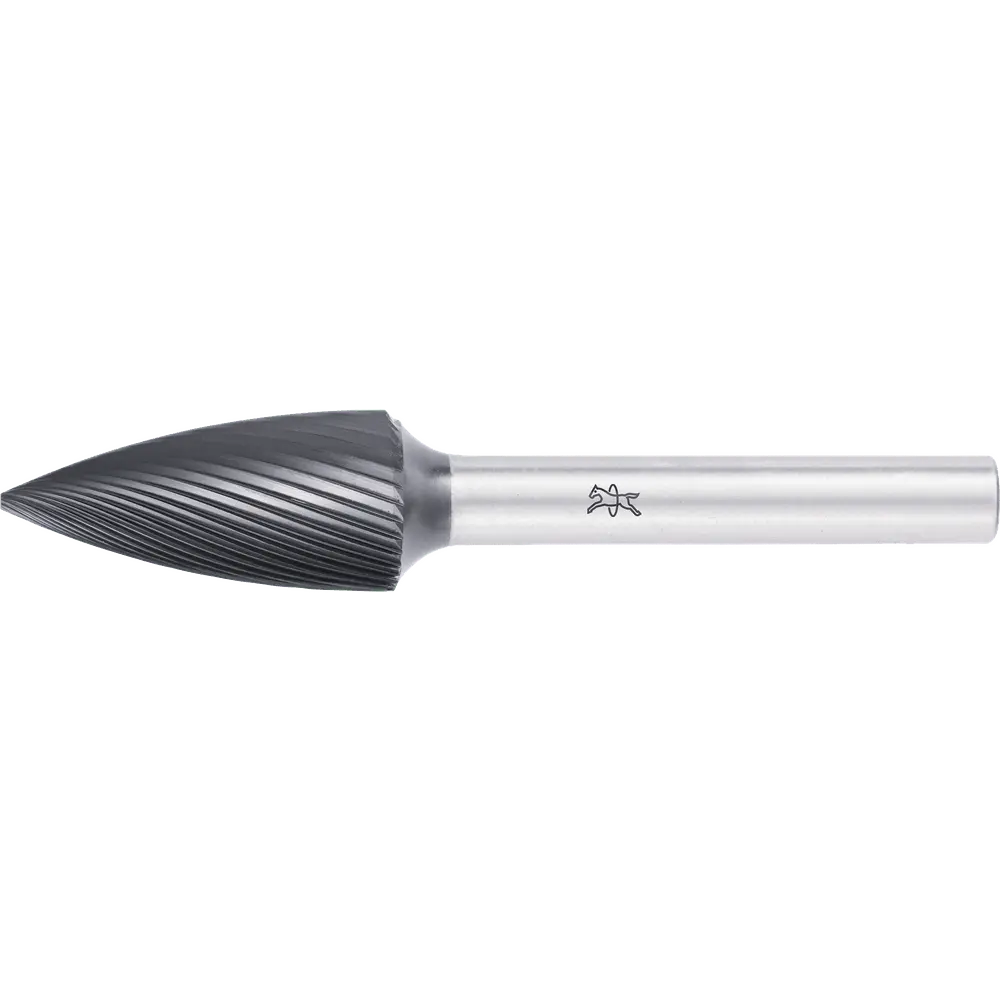 Produktfoto 1 von PFERD TOOLS Hartmetall Hochleistungsfrässtift Spitzbogen SPG Ø 12x25mm Schaft-Ø 6mm Z5 HICOAT beschichtet universal fein