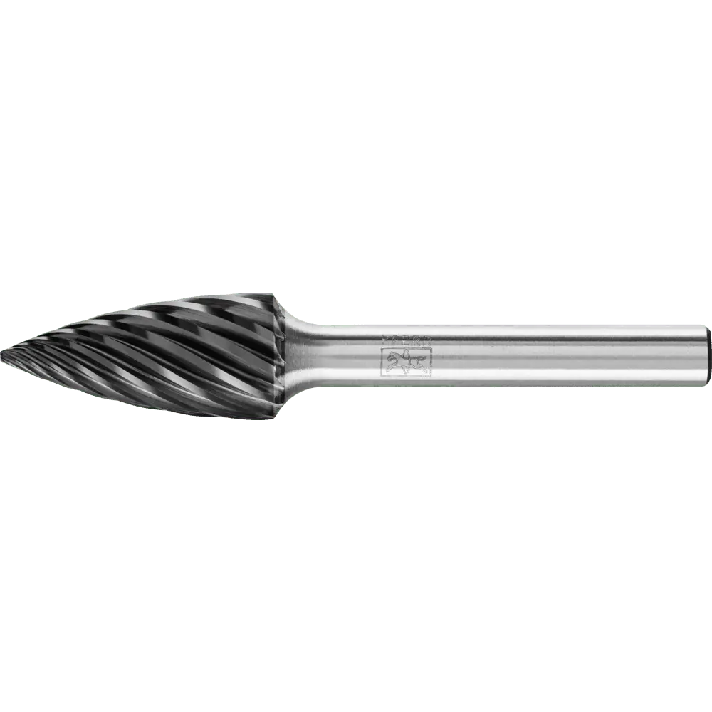Produktfoto 1 von PFERD TOOLS Hartmetall Hochleistungsfrässtift INOX Spitzbogen SPG Ø 12x25 mm Schaft-Ø 6 mm HICOAT Edelstahl