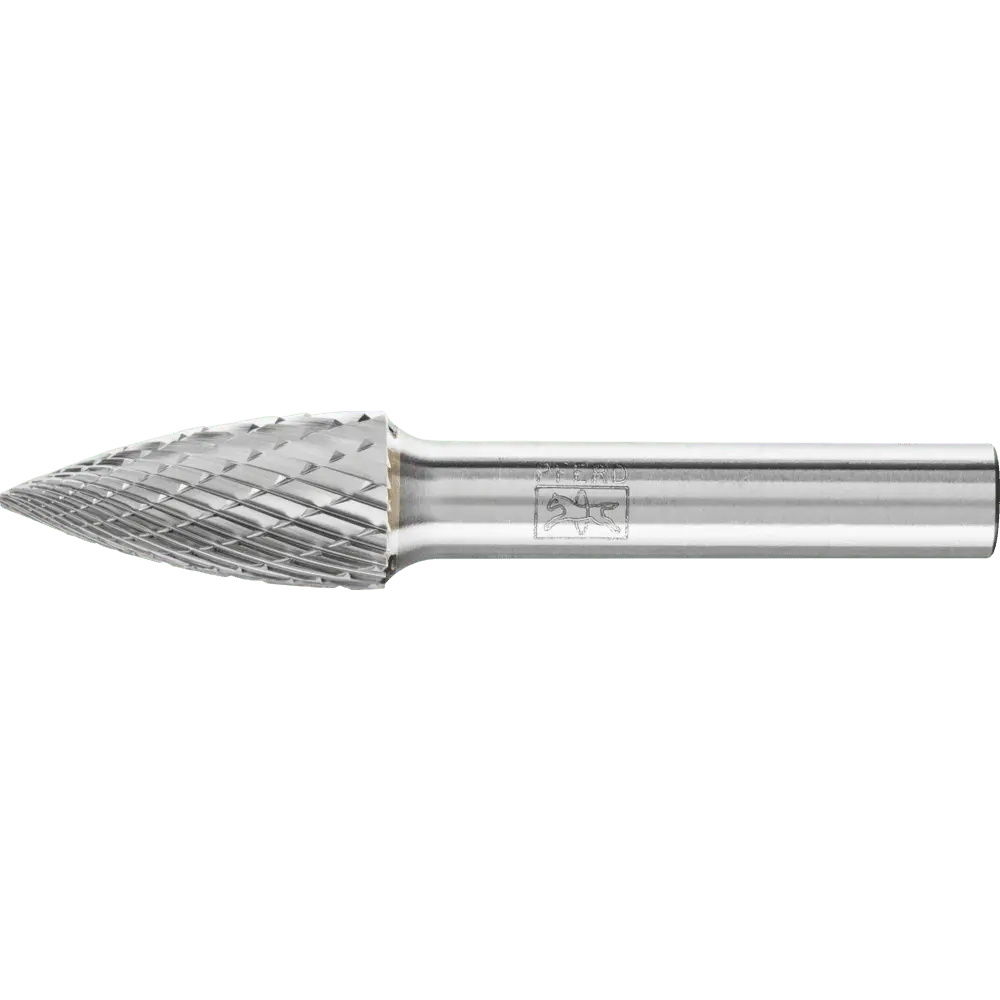 Produktfoto 1 von PFERD TOOLS Hartmetall Frässtift Spitzbogen SPG Ø 12x25 mm Schaft-Ø 8 mm Z3P universal mittel kreuzverzahnt