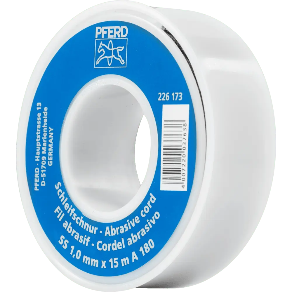 Produktfoto 1 von PFERD TOOLS Korund Schleifschnur AC Ø 1,0mmx15 m A180 für Werkzeug- und Formenbau