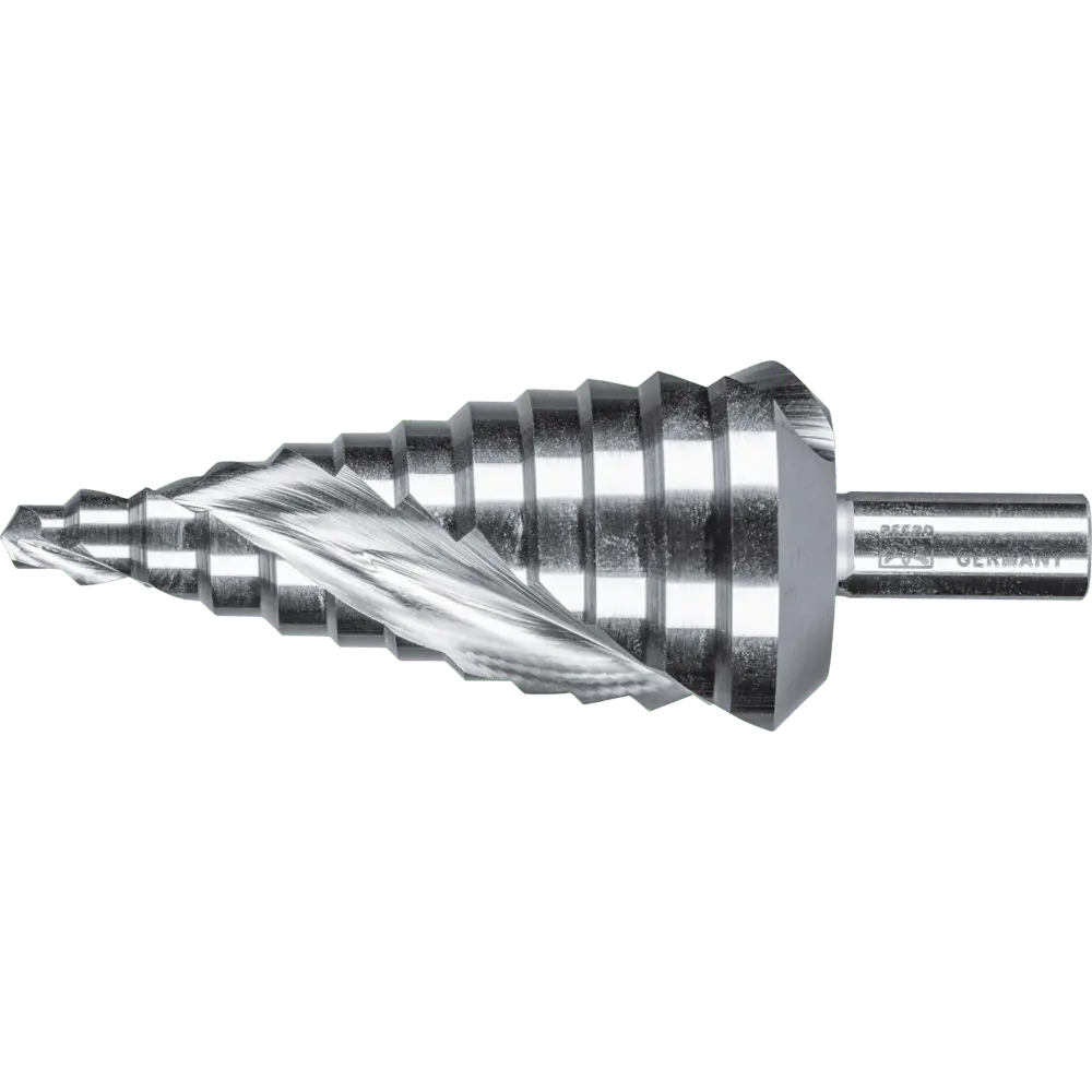 Produktfoto 1 von PFERD TOOLS Stufenbohrer HSSE Co5 12 Bohrstufen Ø 6-37 mm 3-Flächenschaft-Ø 10 mm