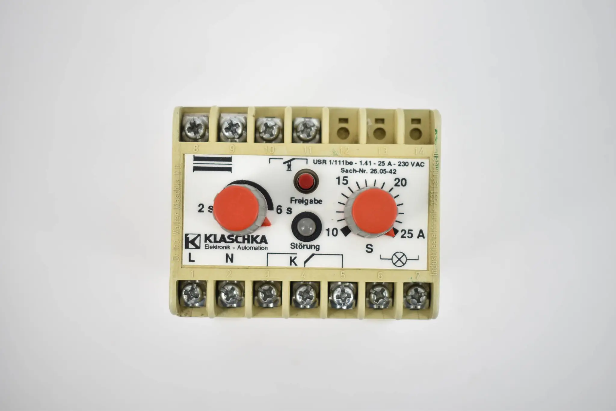 Produktfoto 1 von Klaschka Elektronik Drehzahlrelais USR 1/111be-1.41-25A ( 50950B1109 )