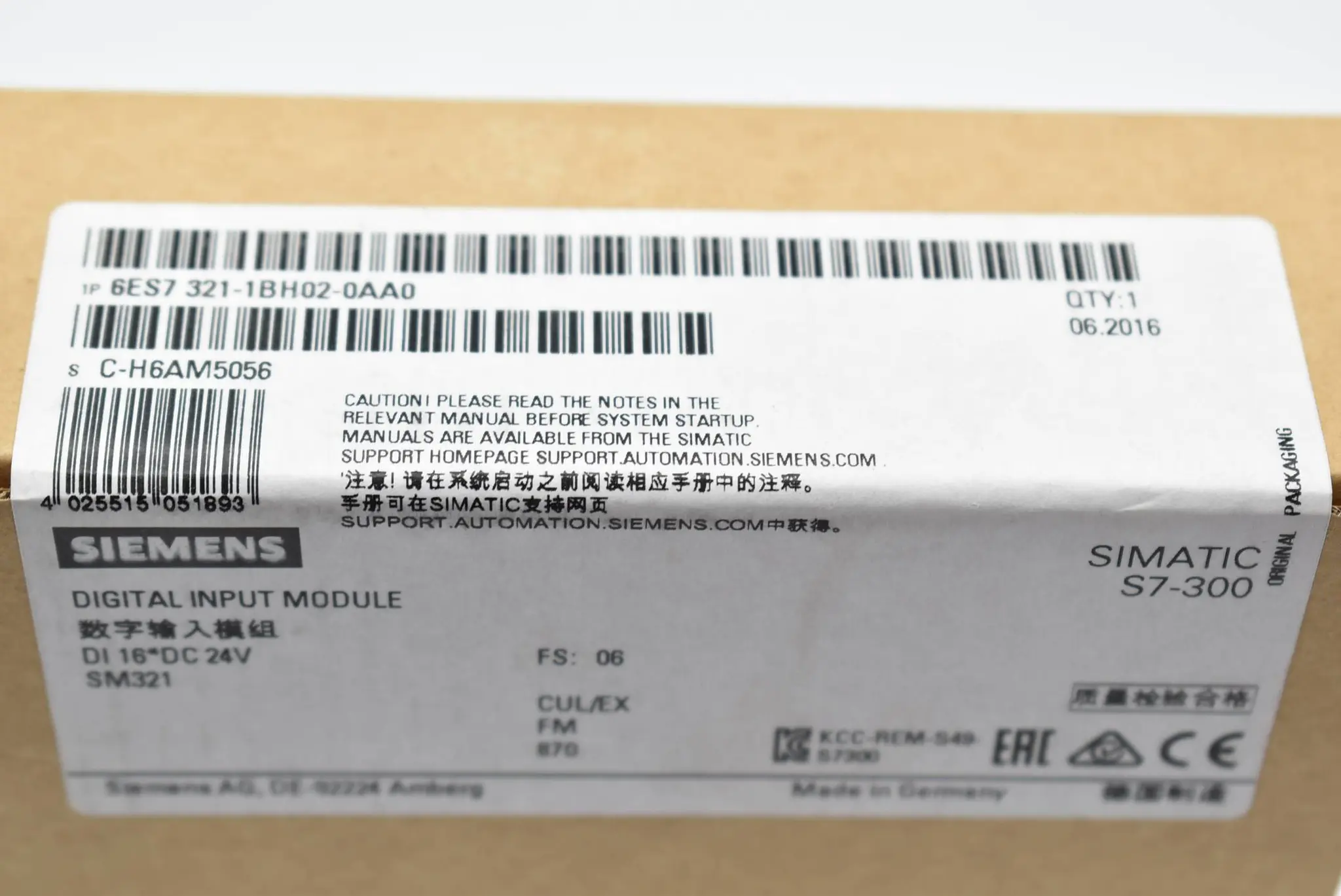 Produktfoto 1 von Siemens Simatic S7-300 SM321 6ES7321-1BH02-0AA0 ( 6ES7 321-1BH02-0AA0 )