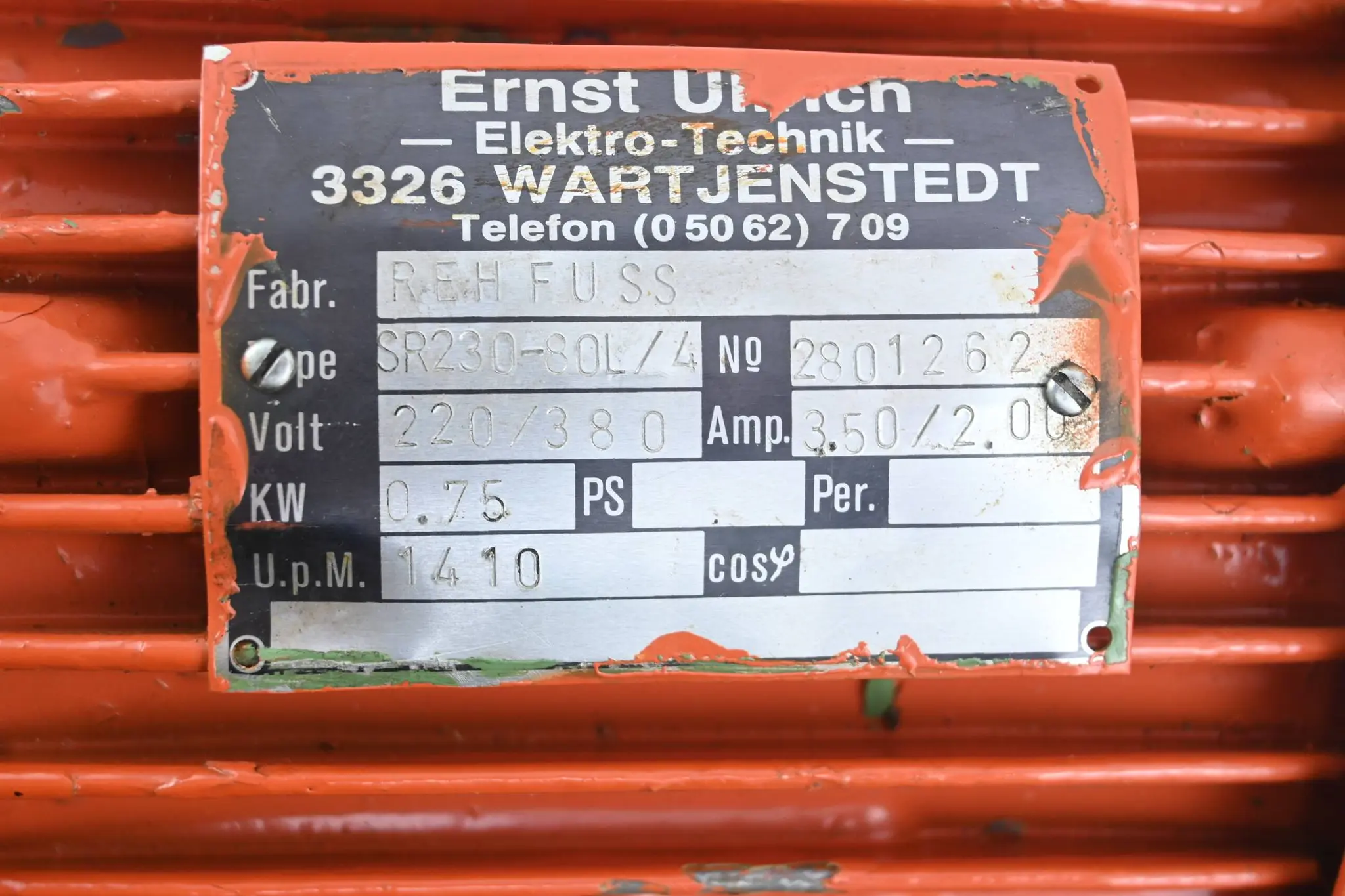 Produktfoto 1 von Carl Rehfuss Getriebemotor SR230-80L/4 ( SR 230 - 80L/4 ) 0,75kW 1410/min