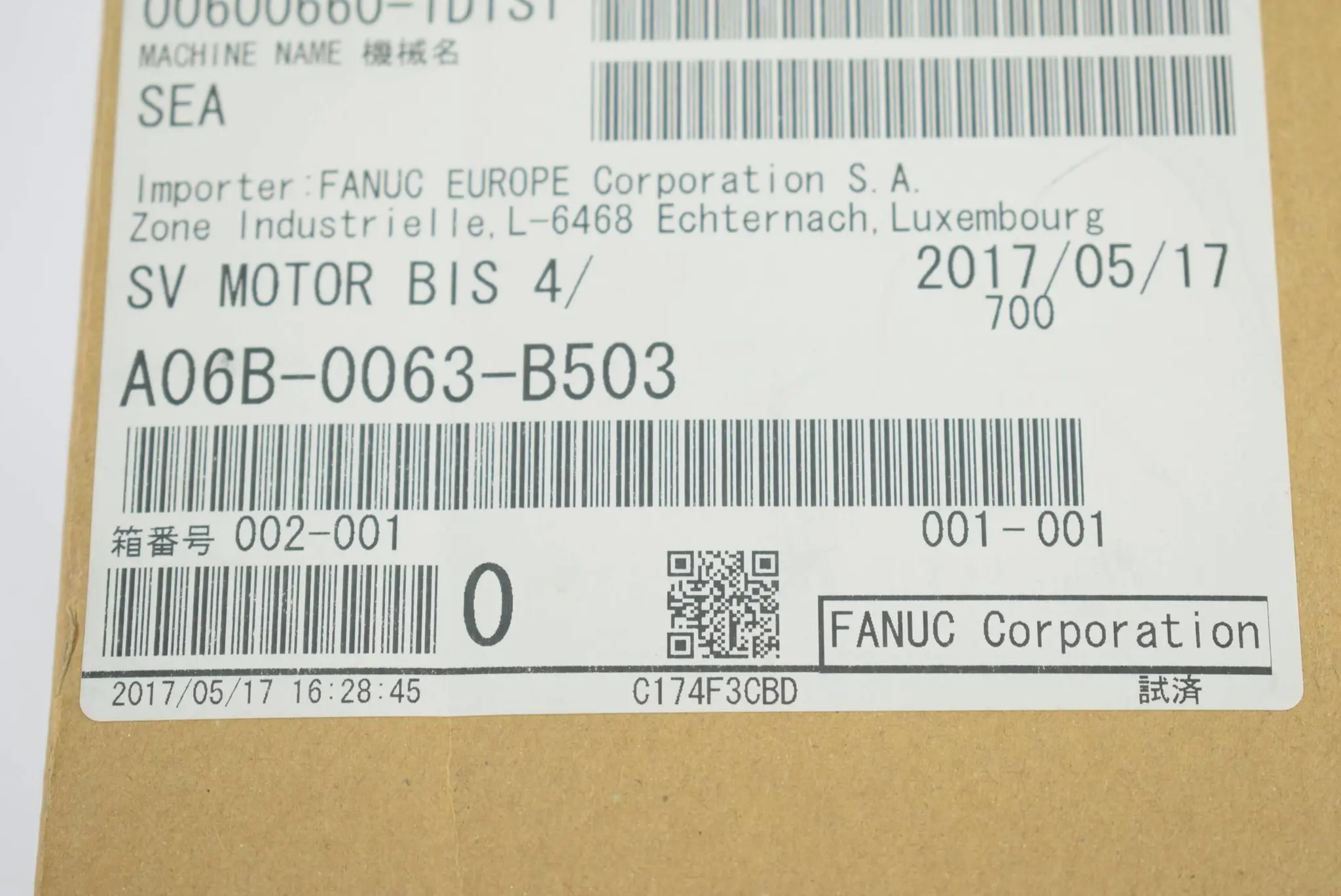 Produktfoto 1 von Fanuc Servomotor bis 4/ A06B-0063-B503