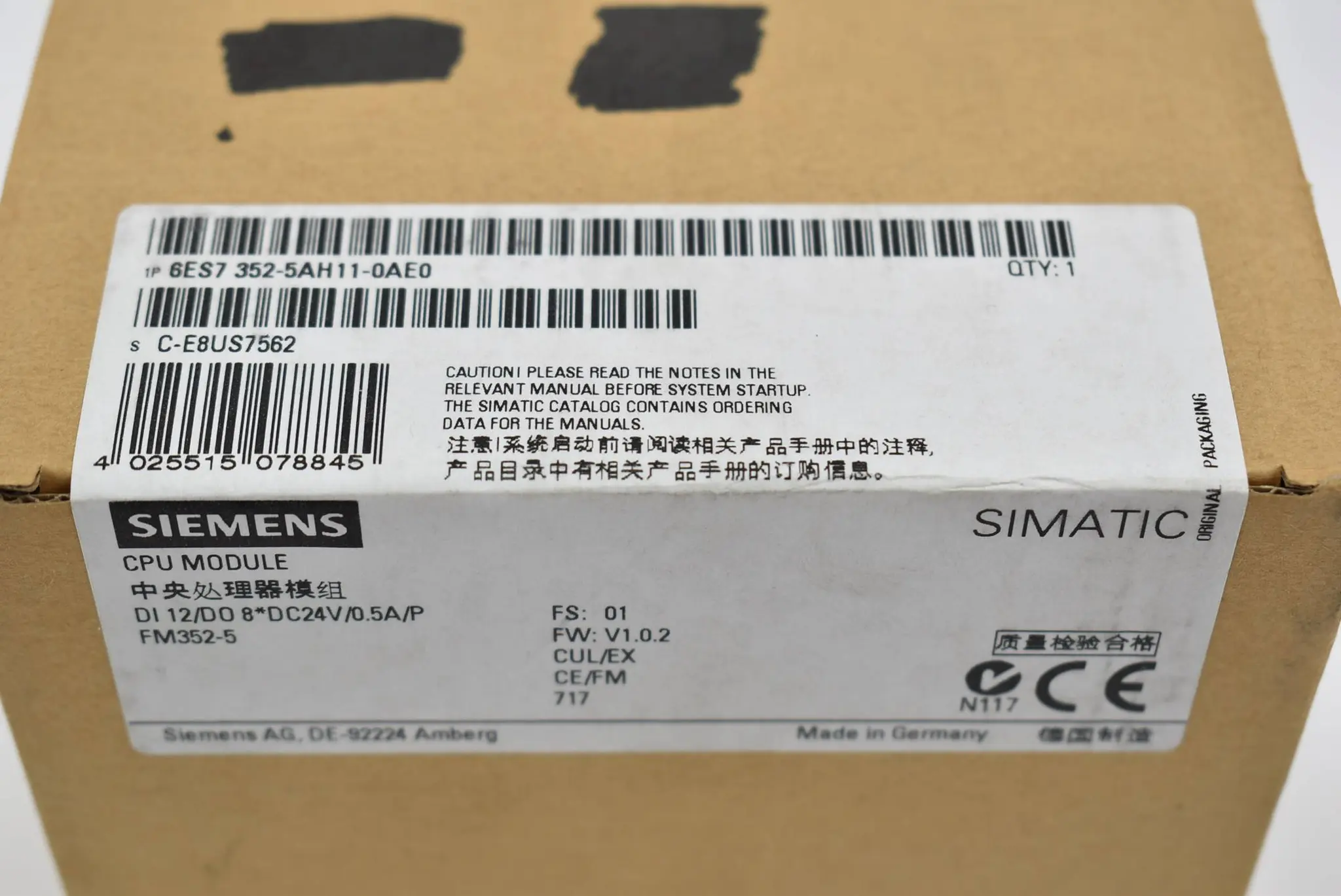 Produktfoto 1 von Siemens simatic S7-300 FM352-5 6ES7 352-5AH11-0AE0 ( 6ES7352-5AH11-0AE0 ) E1