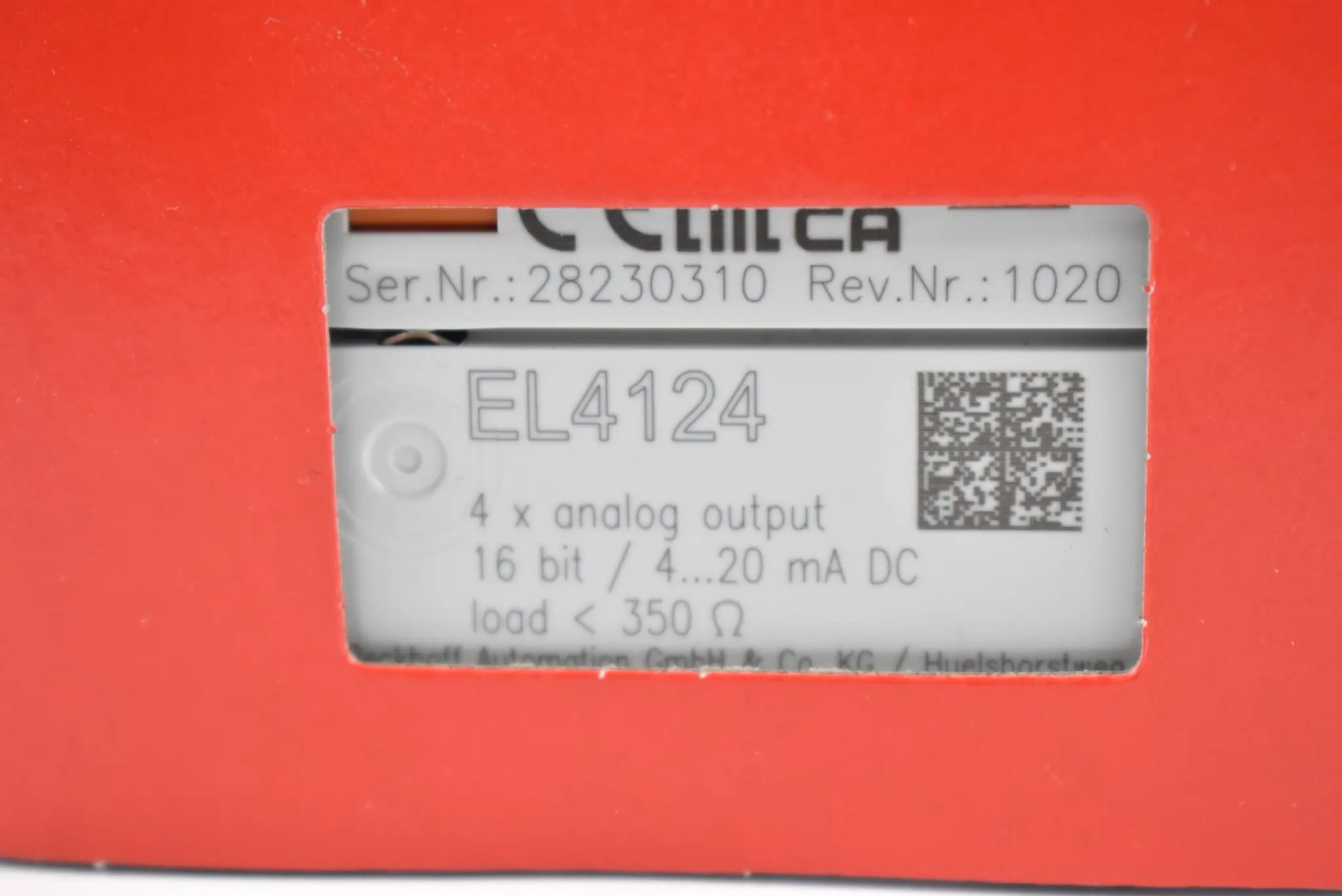Produktfoto 1 von Beckhoff EtherCAT-Klemme 4-Kanal-Analog-Ausgang EL4124 ( EL 4124 ) 4-20mA 16Bit