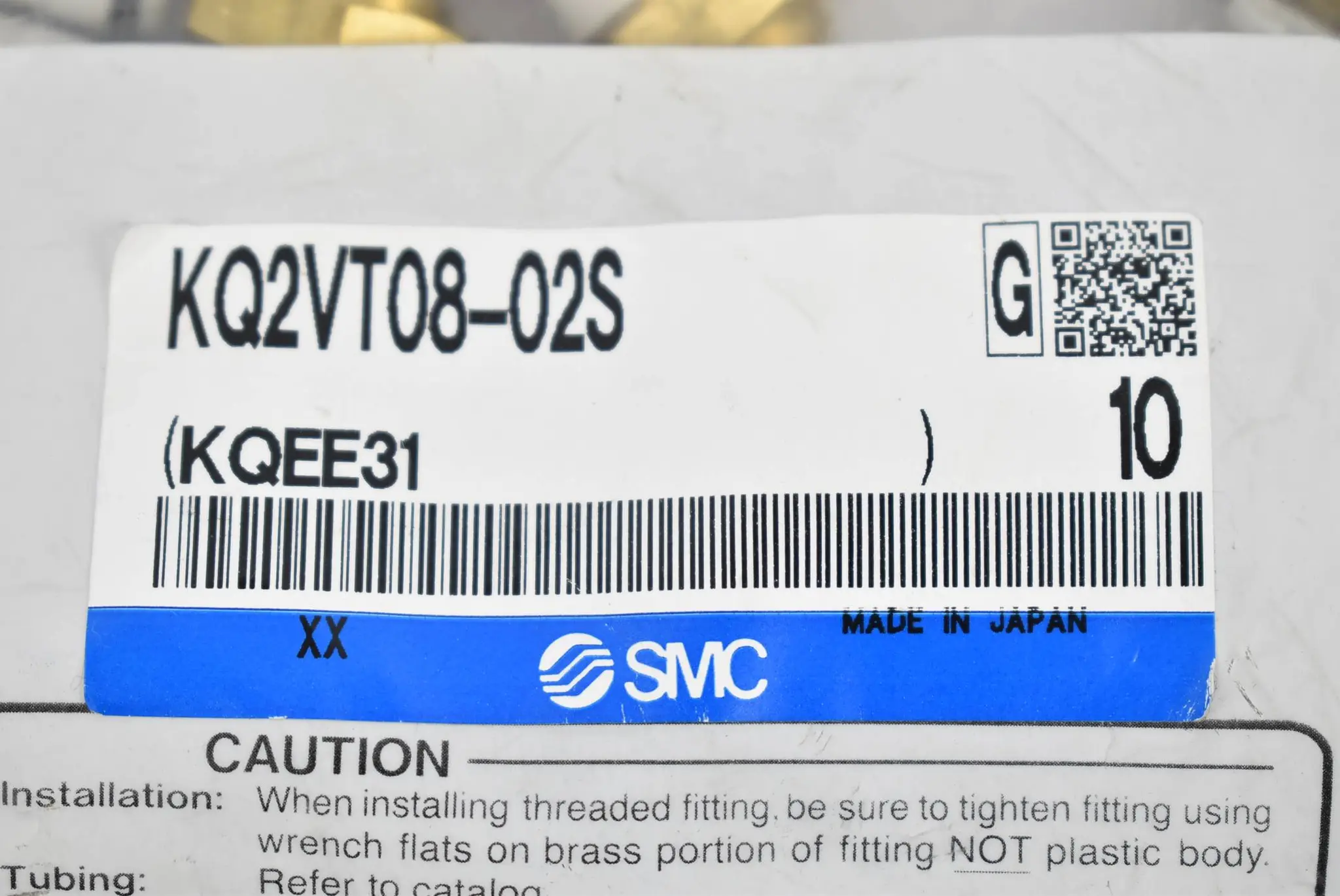 Produktfoto 1 von SMC Anschlussstück dreifacher Winkelstecker KQ2VT08-02S ( KQEE31 ) VE 10 Stück