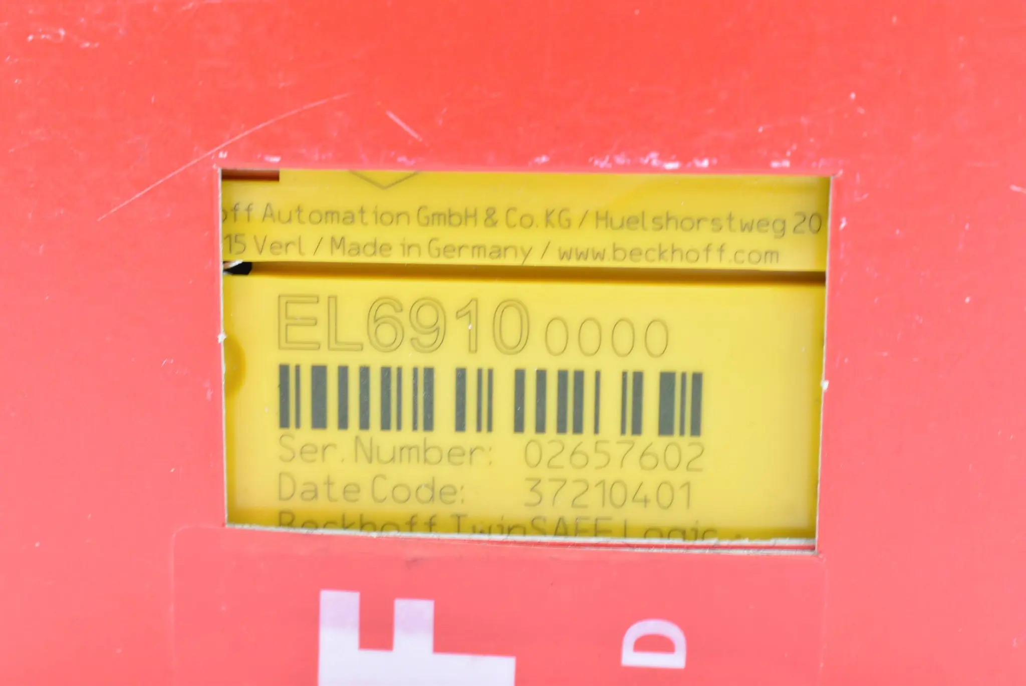 Produktfoto 1 von Beckhoff EtherCAT-Klemme Kommunikations-Interface TwinSafe EL6910 ( EL 6910 )