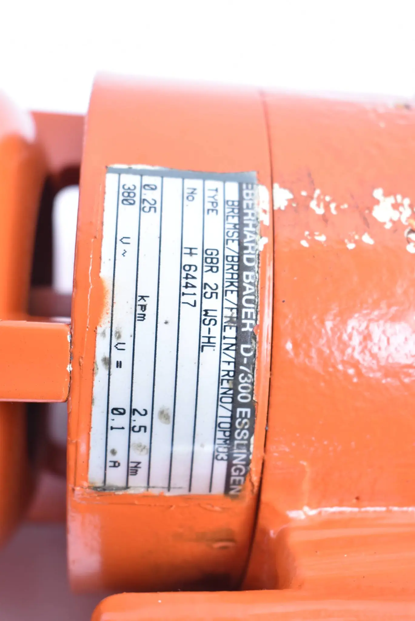 Produktfoto 1 von Bauer Getriebemotor SG2-25/DK54-143 inkl. Bremse GBR 25 WS-HL ( GBR25WS-HL )