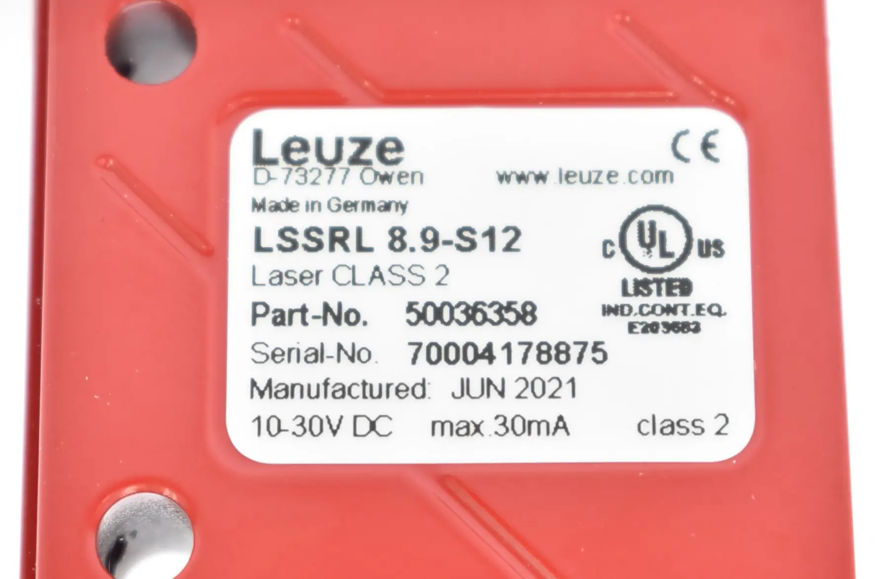 Produktfoto 1 von Leuze LSSRL 8.9-S12 Einweg-Lichtschranke Sender 0-60m 10-30VDC ( 50036358 )