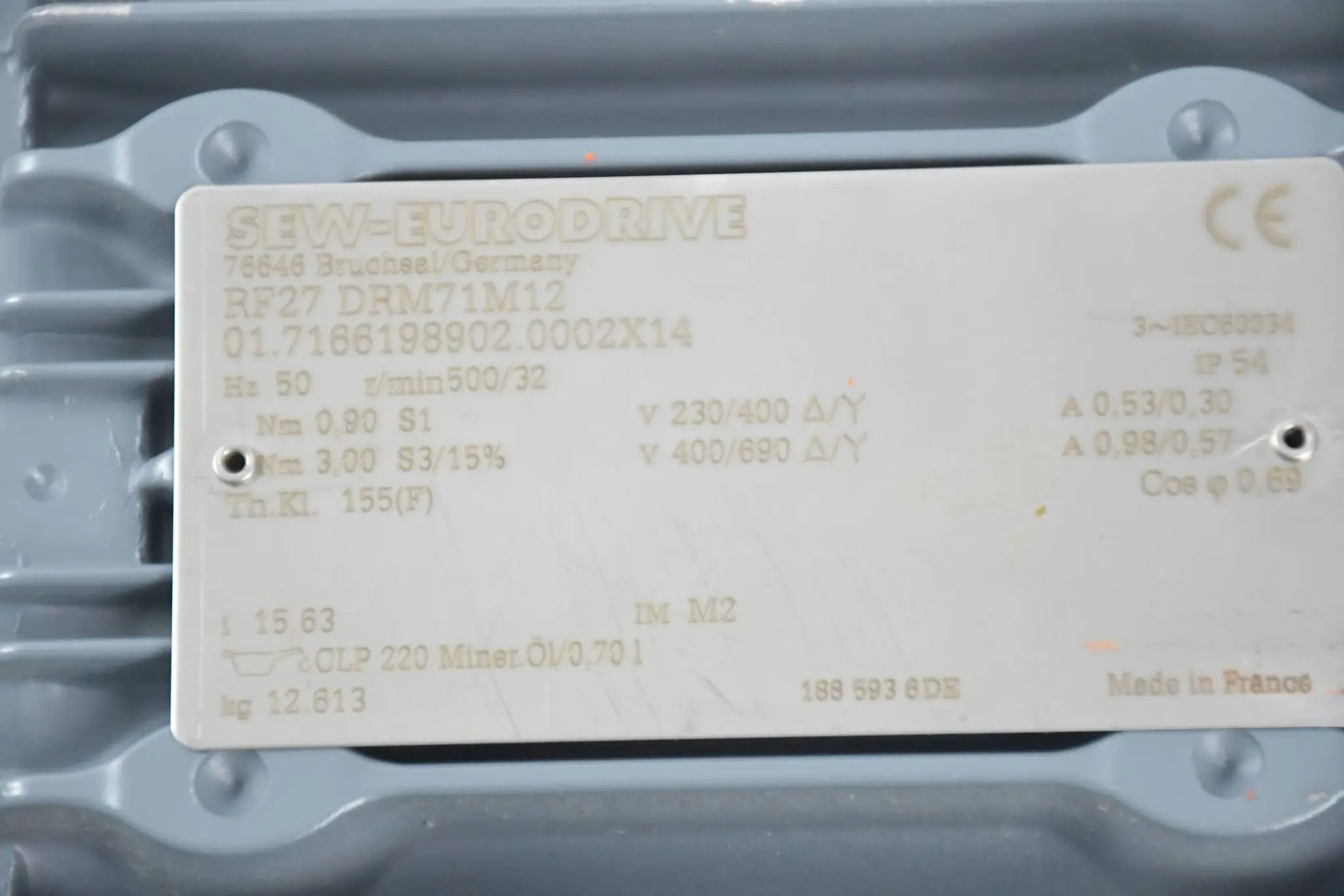 Produktfoto 1 von SEW-Eurodrive Getriebemotor RF27 DRM71M12 ( RF27DRM71M12 )