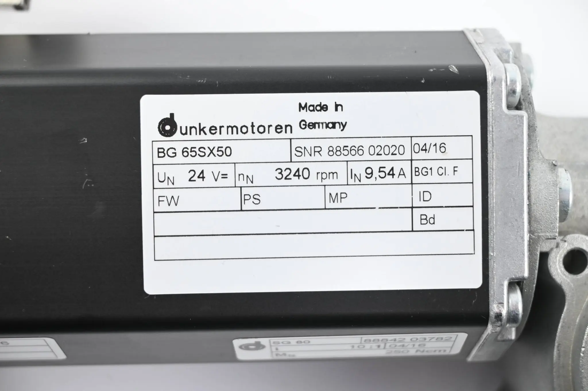 Dunkermotoren Servomotor BG 65SX50 inkl. Getriebe SG 80