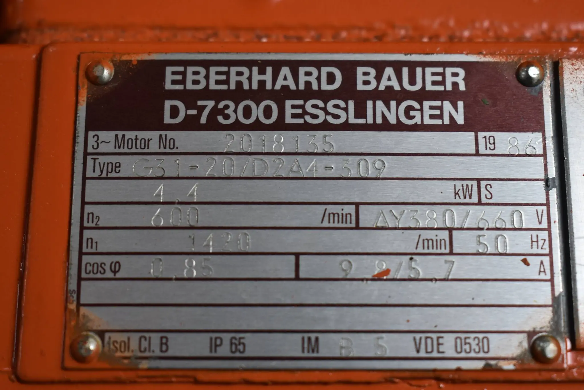 Produktfoto 1 von Bauer Getriebemotor G31-20/D2A4-309