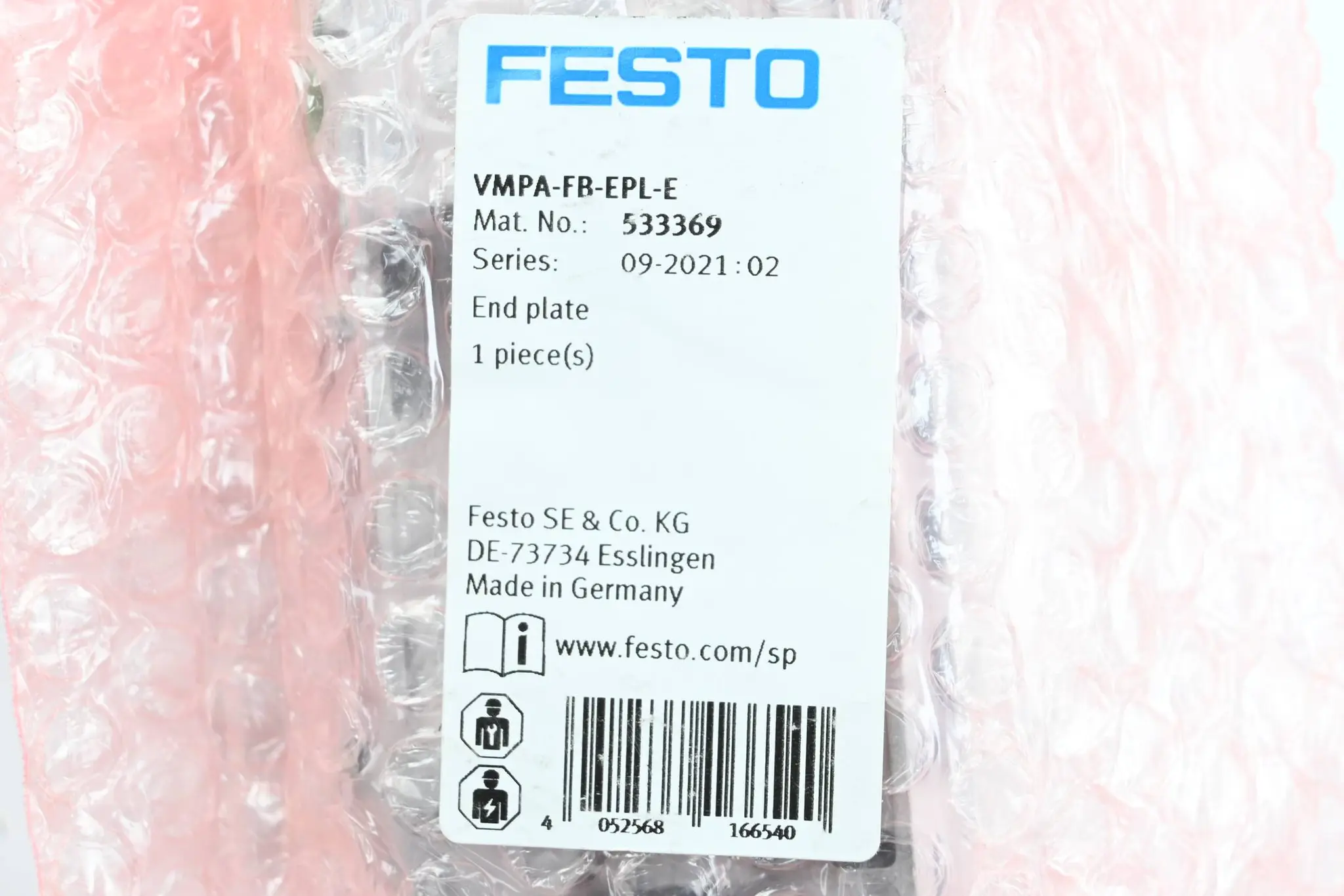 Produktfoto 1 von Festo Endplatte VMPA-FB-EPL-E ( 533369 )