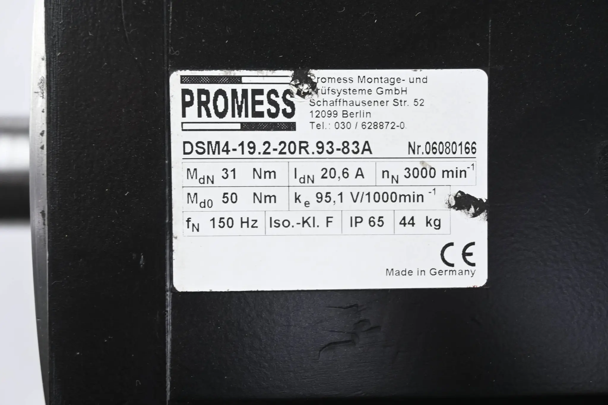 Produktfoto 1 von Promess Servomotor DSM4-19.2-20R.93-83A