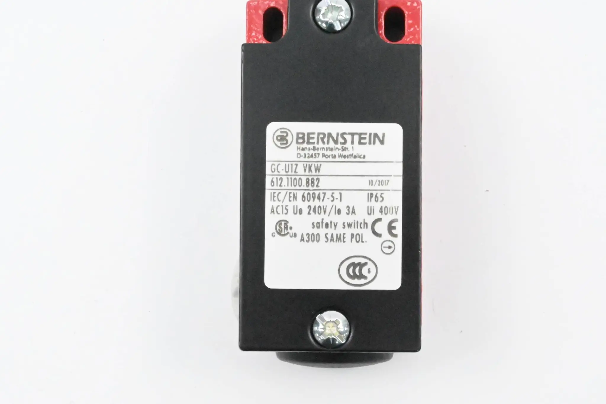 Produktfoto 1 von Bernstein Sicherheitsschalter GC-U1Z VKW ( 612.1100.882 )
