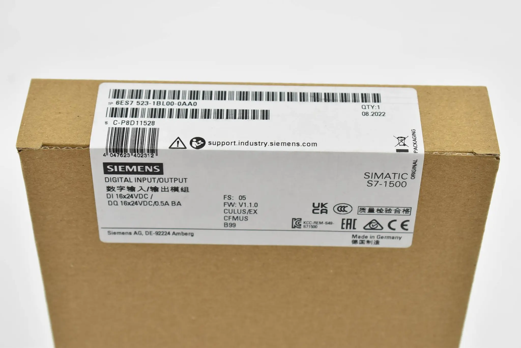 Produktfoto 1 von Siemens simatic S7-1500 Digital 6ES7523-1BL00-0AA0 ( 6ES7 523-1BL00-0AA0 ) E5