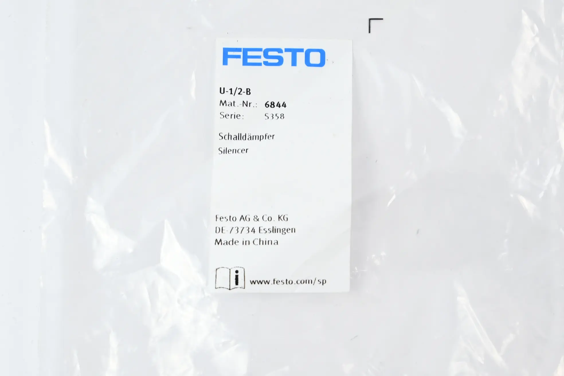 Produktfoto 1 von Festo Schalldämpfer U-1/2-B ( 6844 )