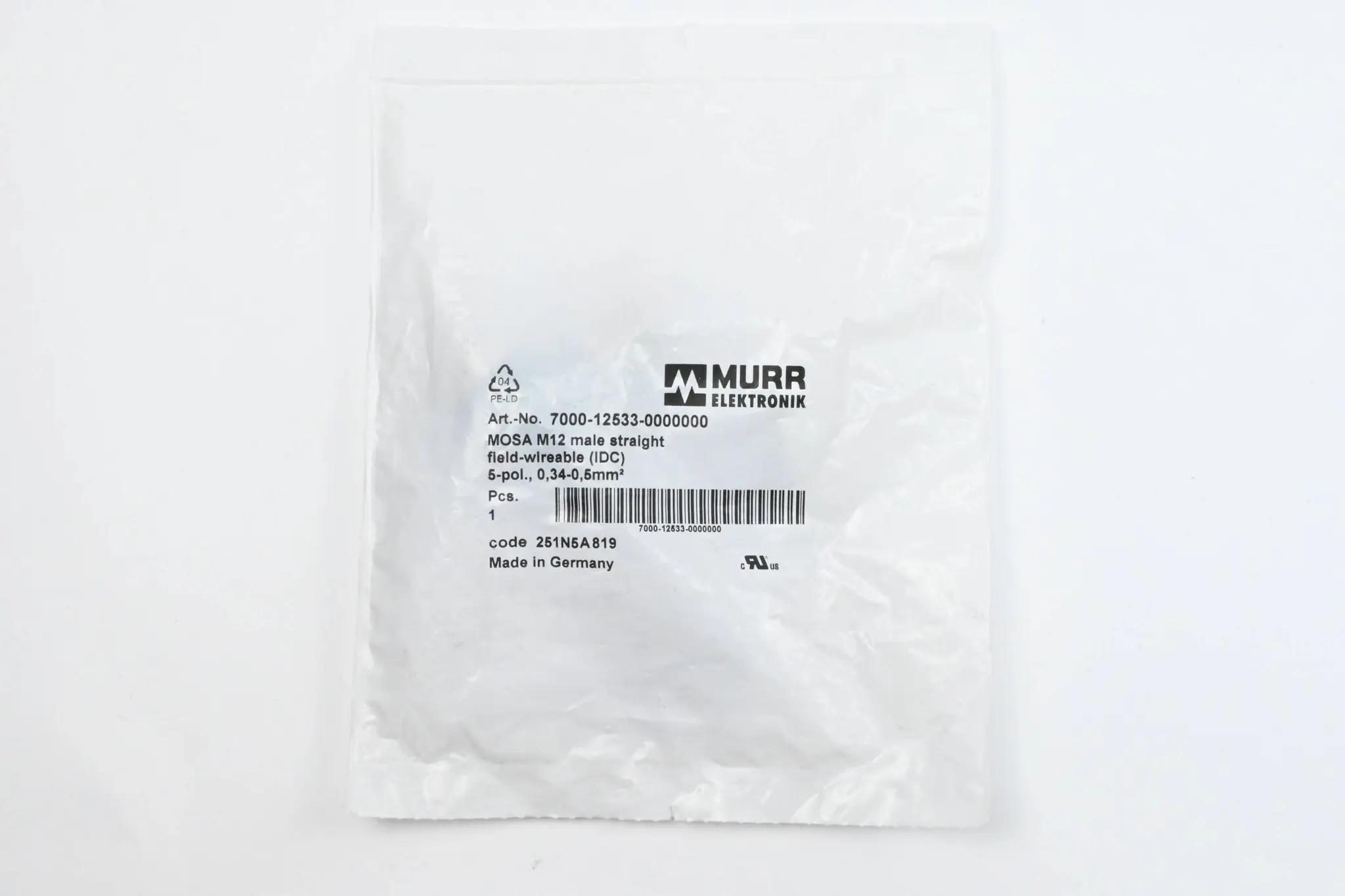 Produktfoto 1 von Murr Elektronik Schneidklemmanschluss ( 7000-12533-0000000 )