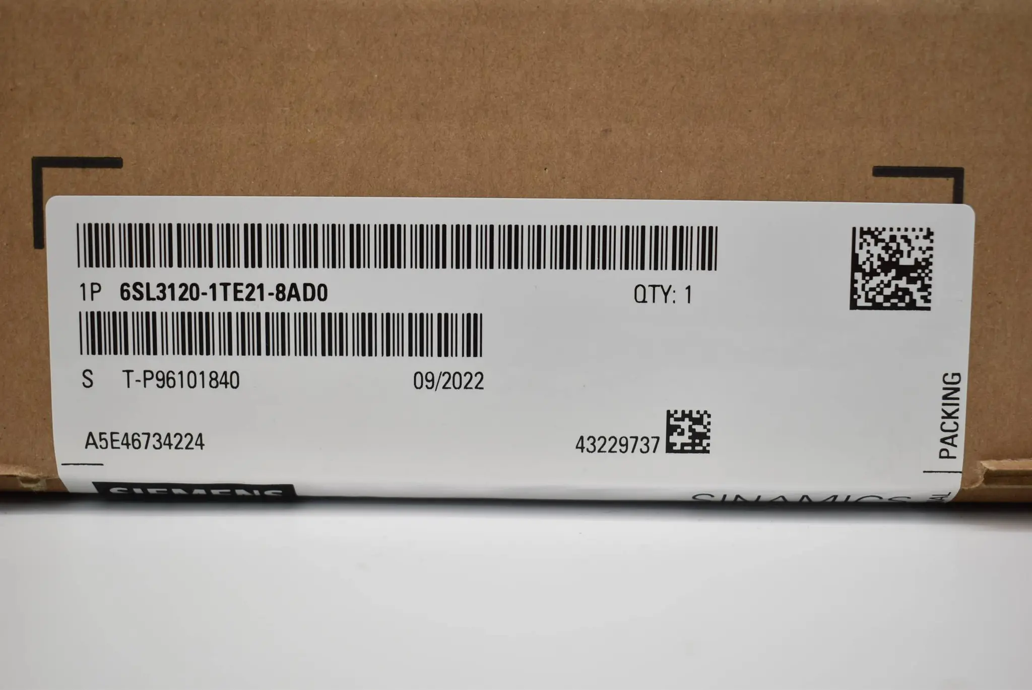 Produktfoto 1 von Siemens Sinamics S120 6SL3120-1TE21-8AD0 ( 6SL3 120-1TE21-8AD0 ) E