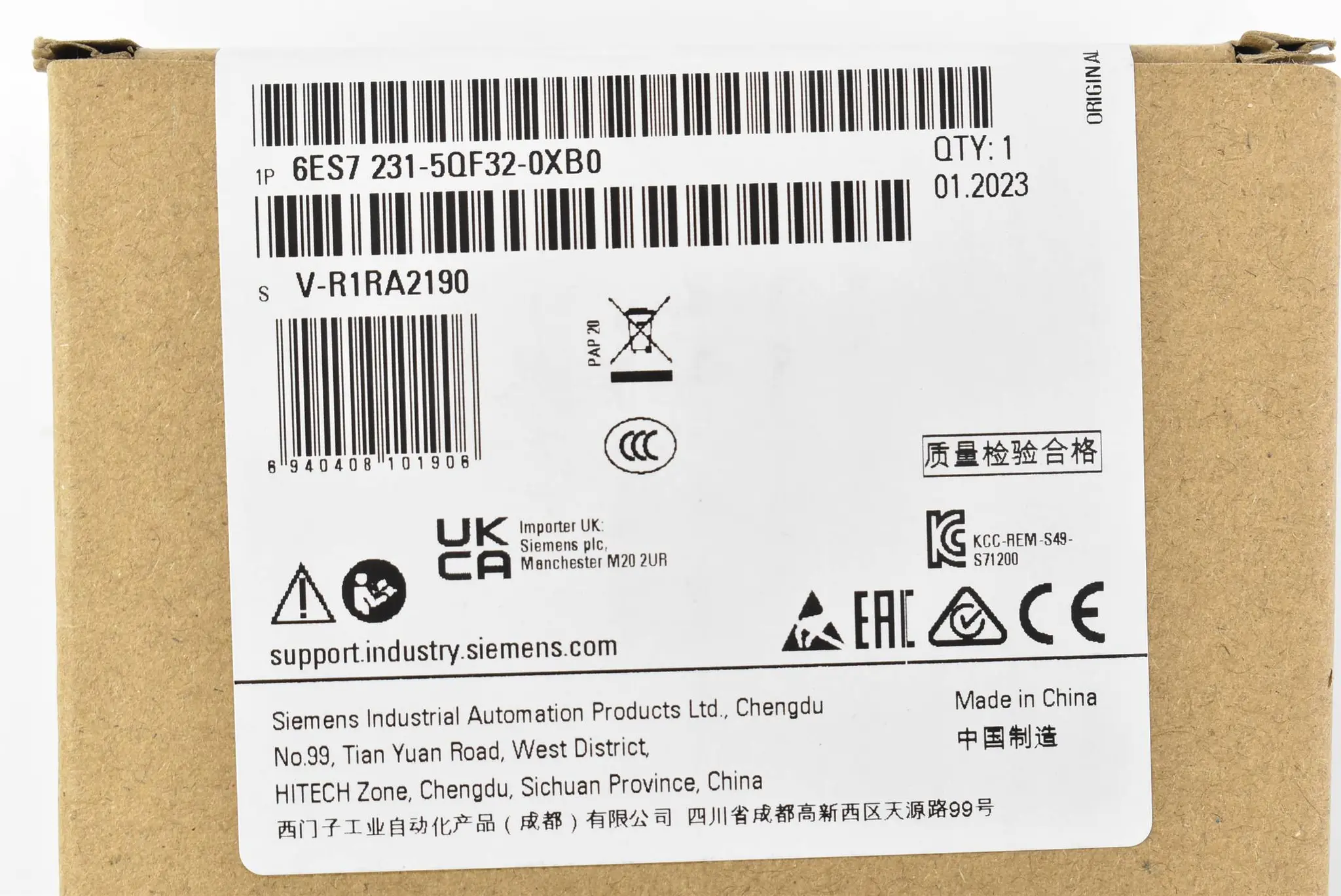 Produktfoto 1 von Siemens Simatic S7-1200 Analog 6ES7231-5QF32-0XB0 ( 6ES7 231-5QF32-0XB0 ) E5