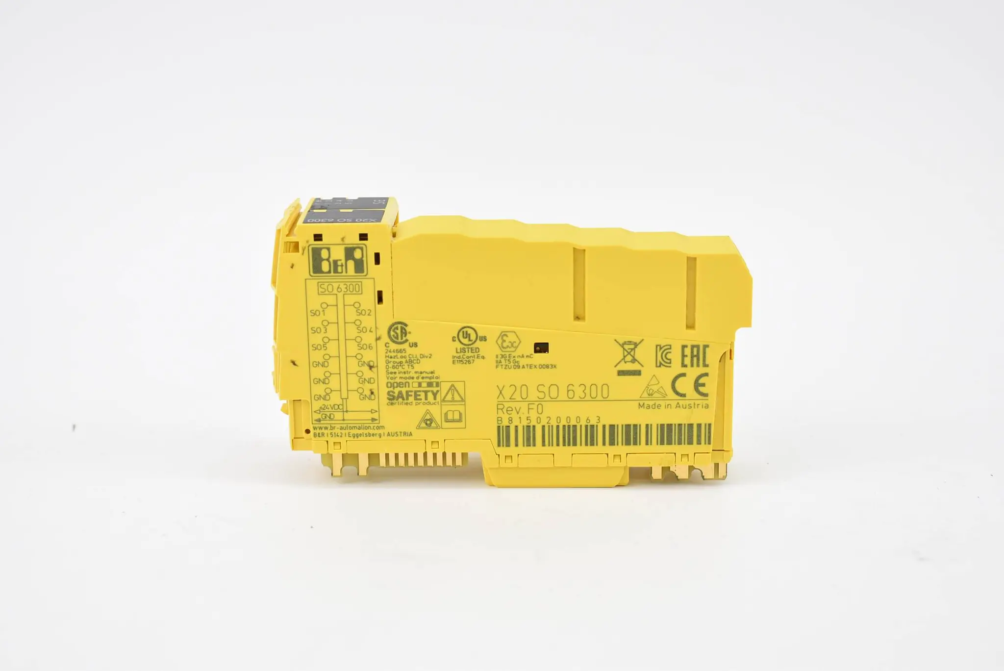 Produktfoto 1 von B&R automation sicheres digitales Ausgangsodul X20 SO 6300 ( X20SO6300 ) Rev. F0