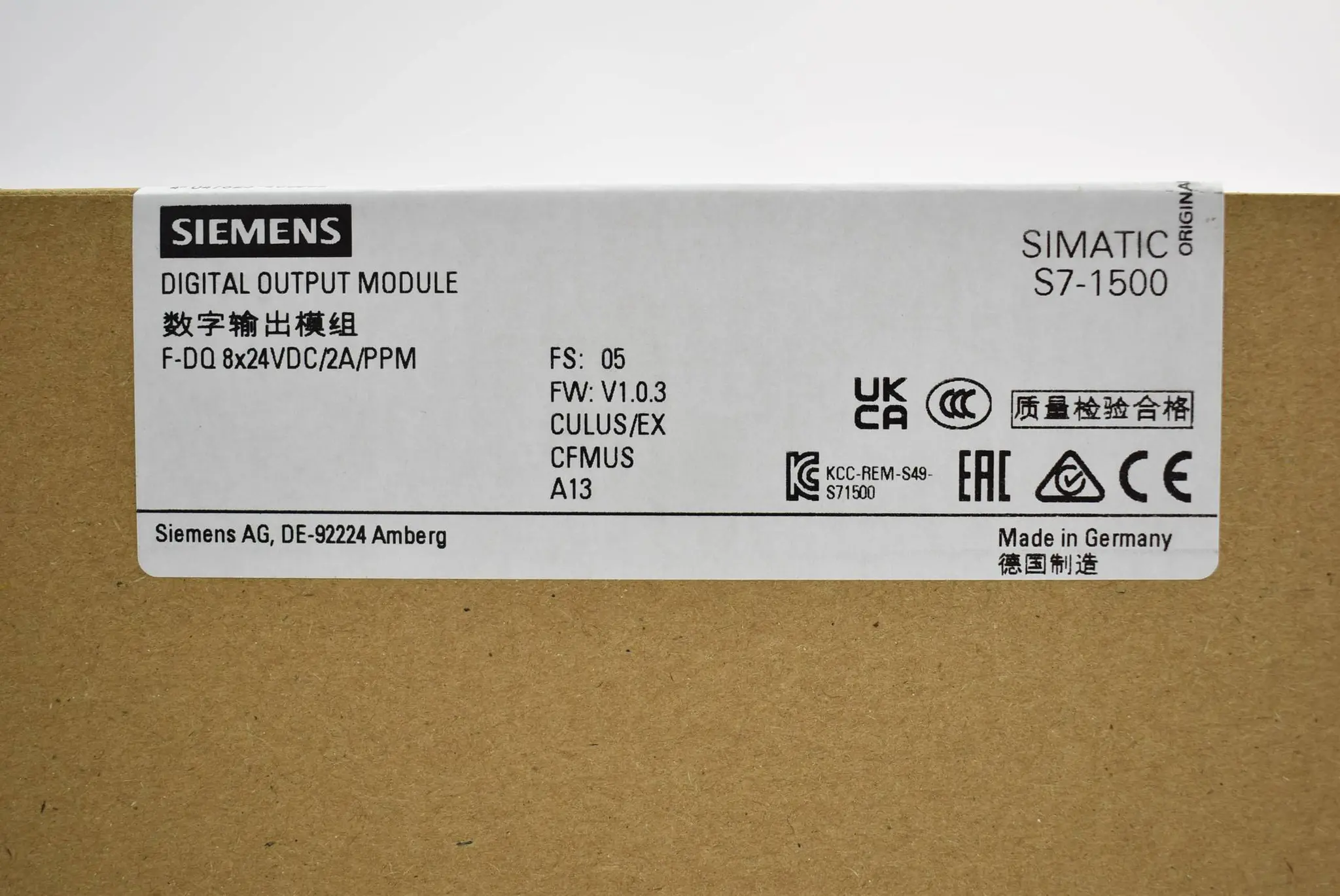 Produktfoto 1 von Siemens Simatic S7-1500 Digital 6ES7526-2BF00-0AB0 ( 6ES7 526-2BF00-0AB0 ) E5