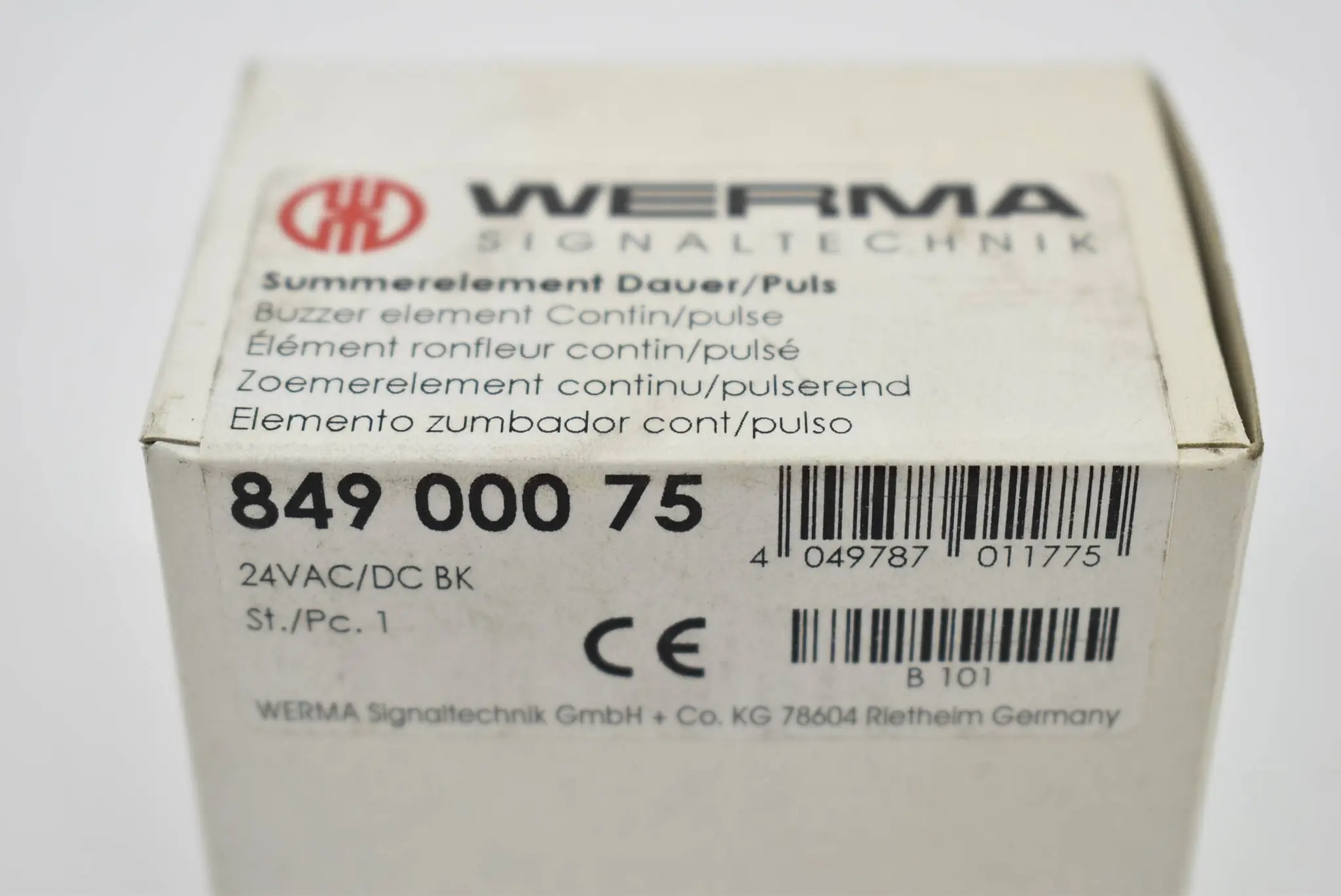 Produktfoto 1 von Werma Signaltechnik Summerelement Dauer/Puls 24VAC/DC 849 000 75 ( 84900075 )