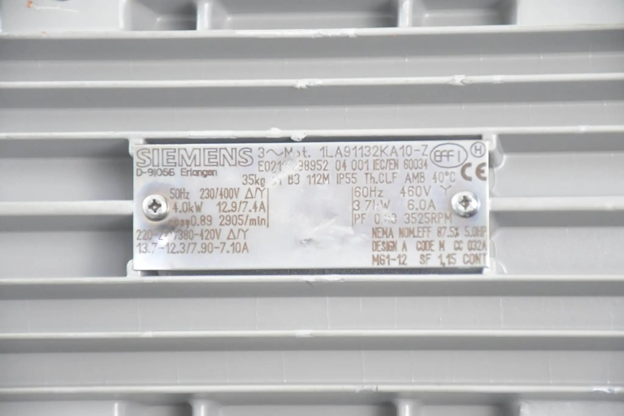 Produktfoto 1 von Siemens 3~ Motor 1LA91132KA10-Z ( 1LA9113-2KA10-Z )