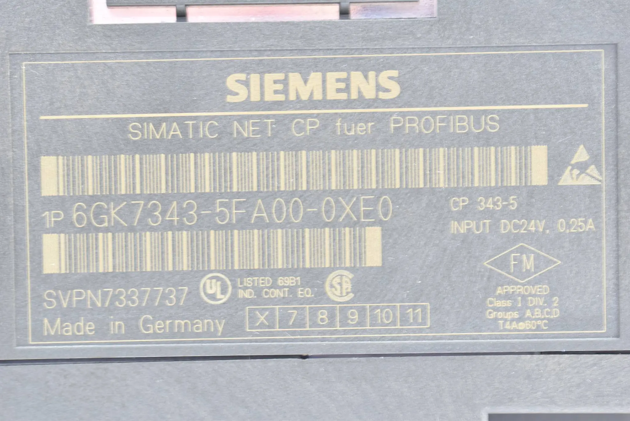 Produktfoto 1 von Siemens Simatic NET 6GK7343-5FA00-0XE0 ( 6GK7 343-5FA00-0XE0 )