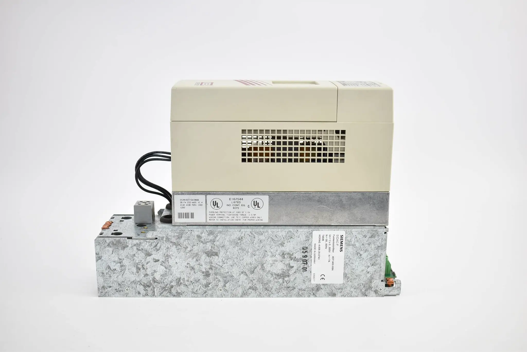 Produktfoto 1 von KEB Combivert 05.F4.C1D-4A01 E167544 V1.4 inkl. Siemens Sidac-F 4EF1400-0BA