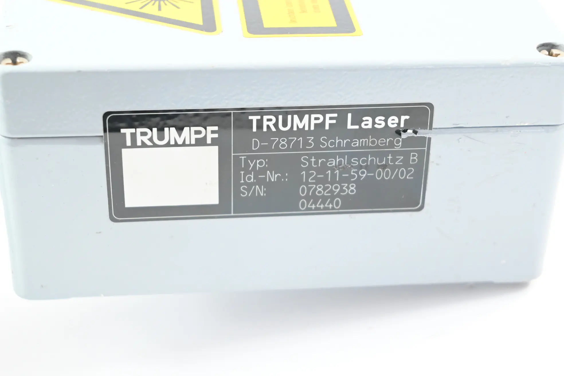 Produktfoto 1 von Trumpf Laser Strahlschutz B 12-11-59-00/02 inkl. 22-21-14-00