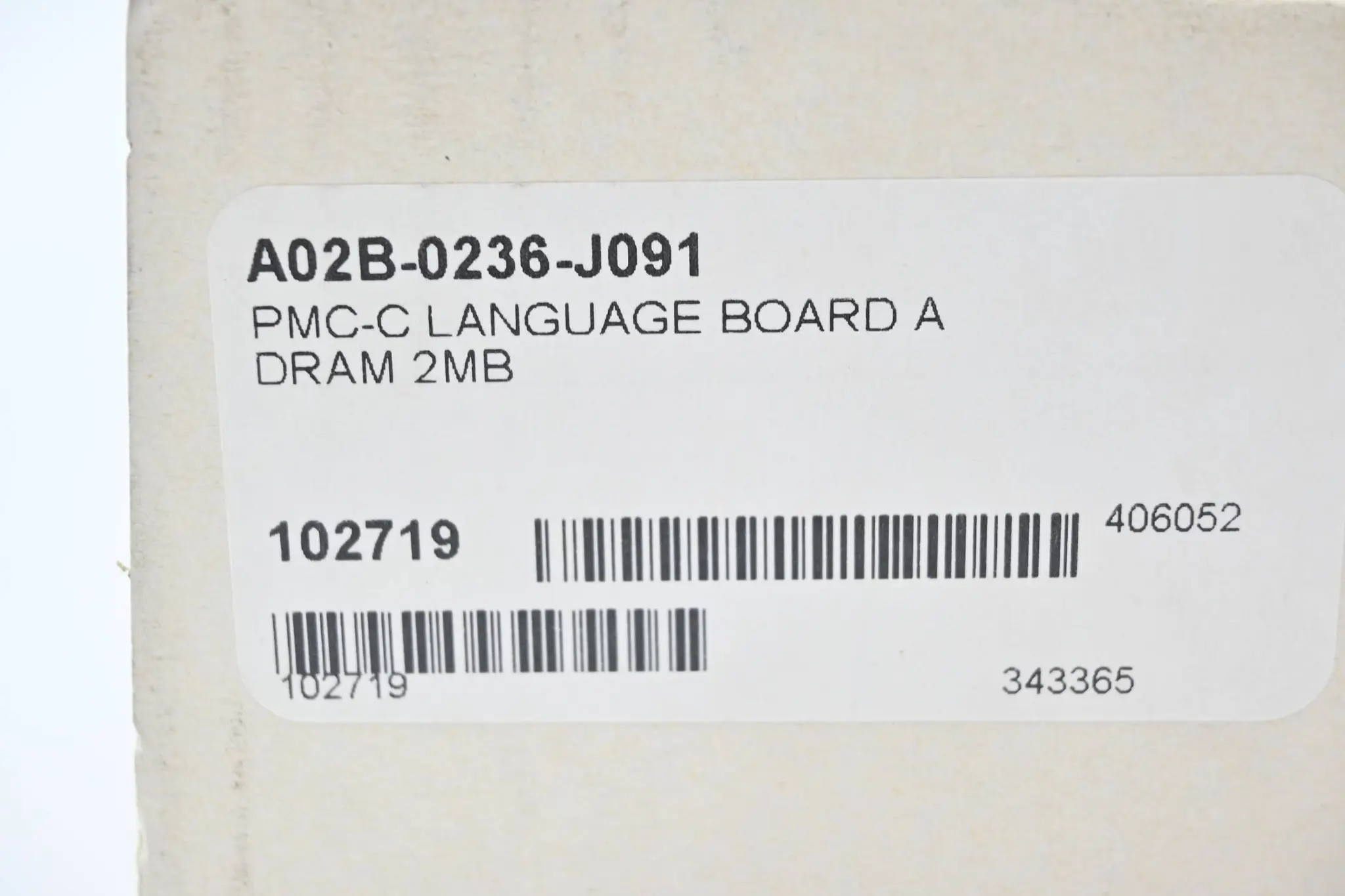 Produktfoto 1 von Fanuc PMC-C Language Board A DRAM 2MB ( A02B-0236-J091 )