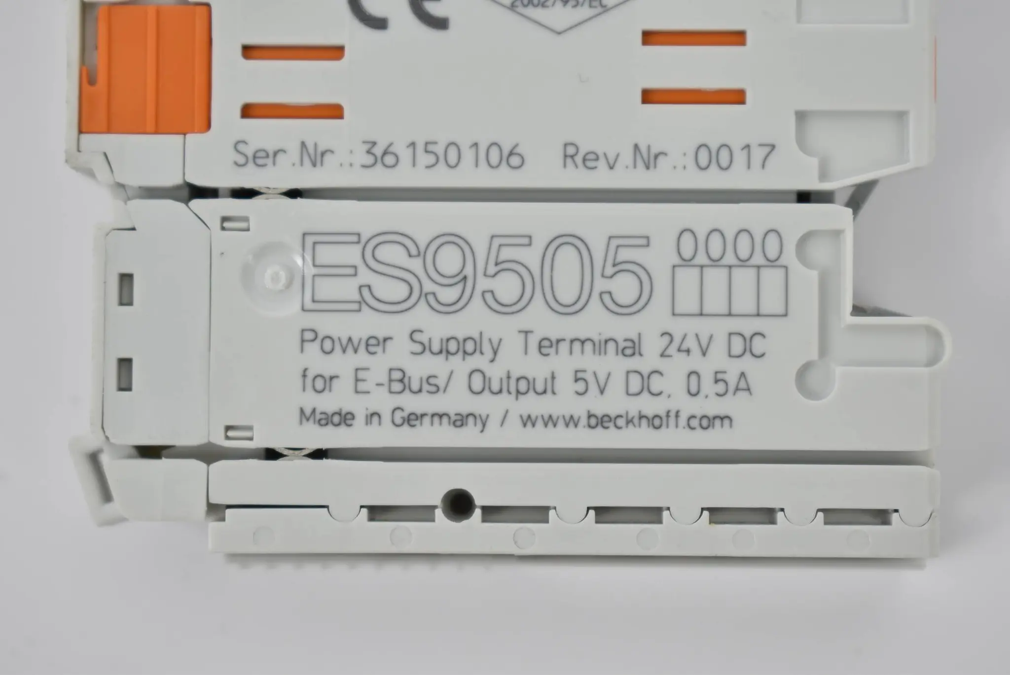 Produktfoto 1 von Beckhoff Netzteilklemme 5 V DC ES9505 ( ES 9505 )