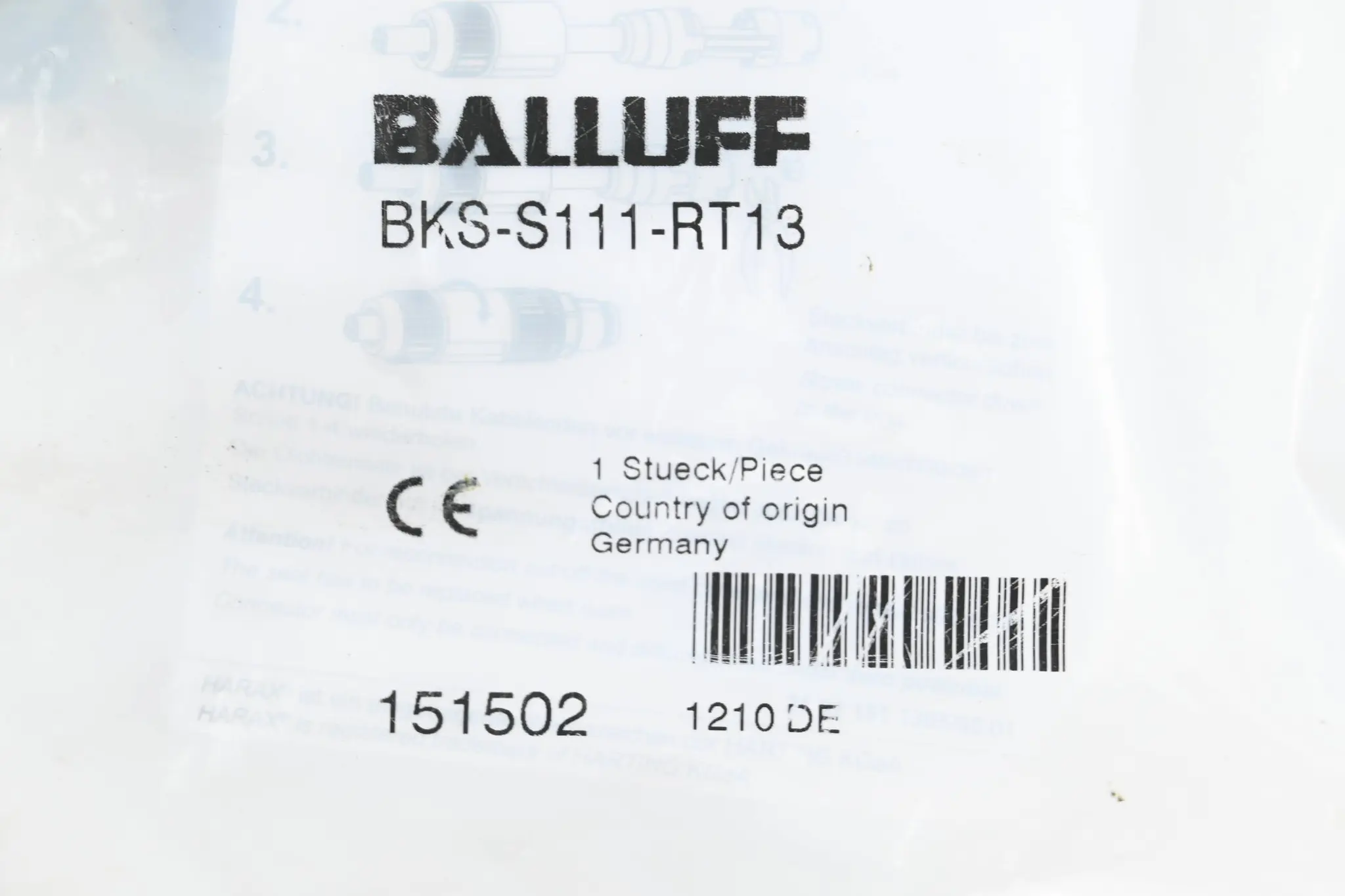Produktfoto 1 von Balluff Steckverbinder BCC02HC ( BKS-S111-RT13 )