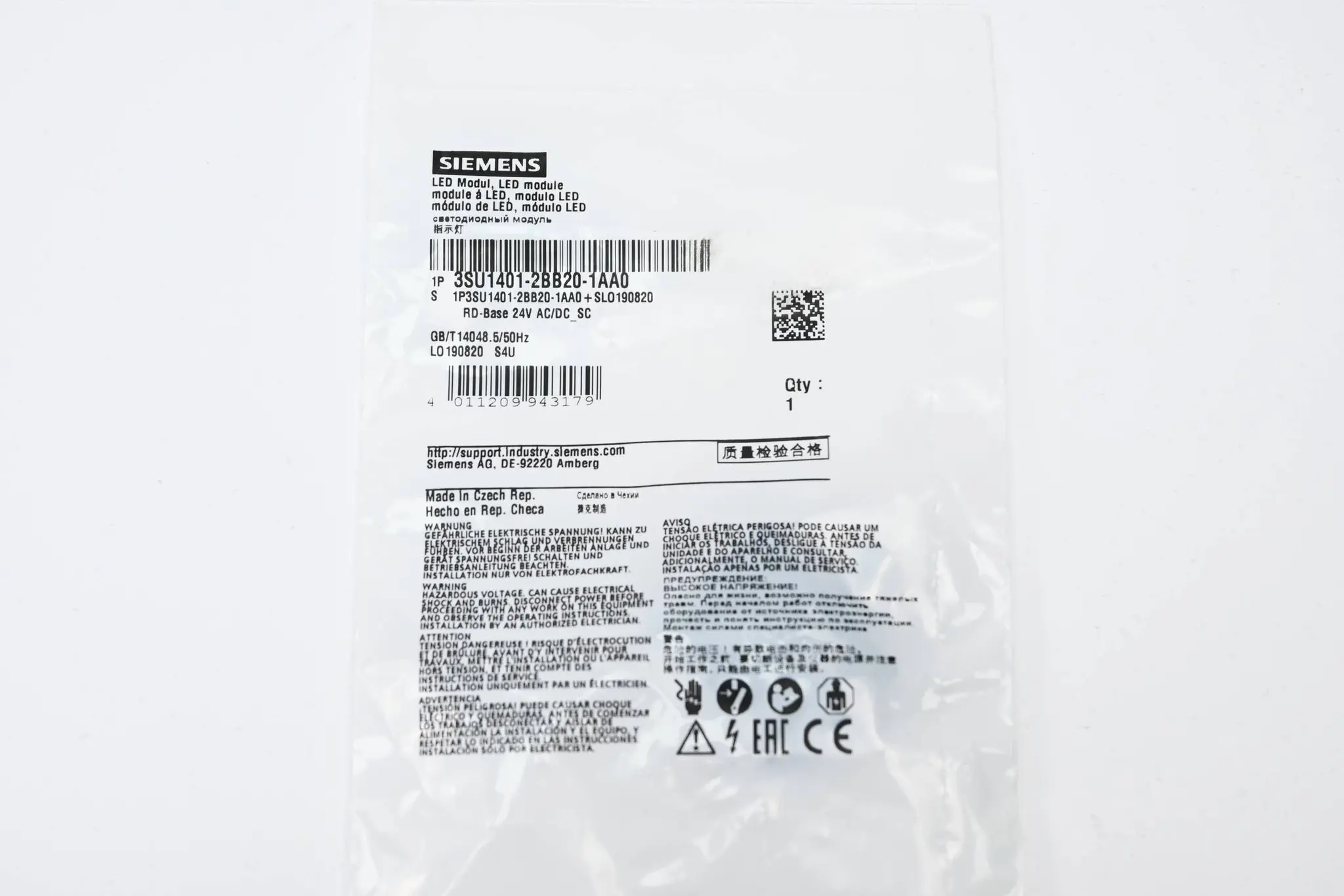 Produktfoto 1 von Siemens Beleuchtungselement 3SU1401-2BB20-1AA0 ( 3SU14012BB201AA0 )