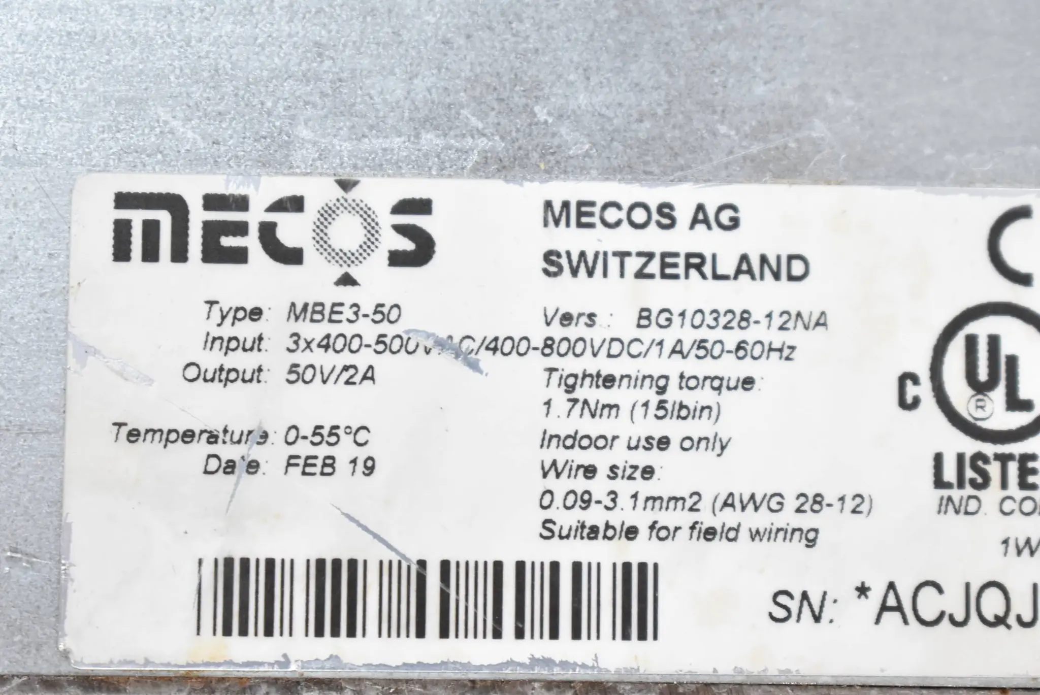 Produktfoto 1 von Mecos Traxler Frequenzumrichter MBE3-50 Version: BG10328-12NA
