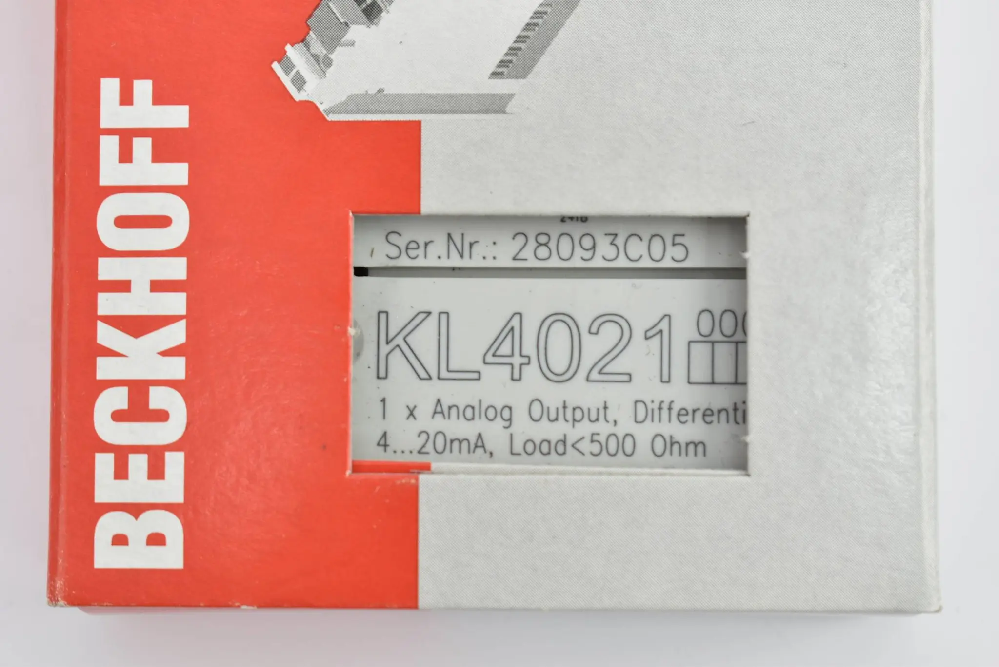Produktfoto 1 von Beckhoff Busklemme 1-Kanal-Analog-Ausgang 4...20 mA 12 Bit single-ended KL4021