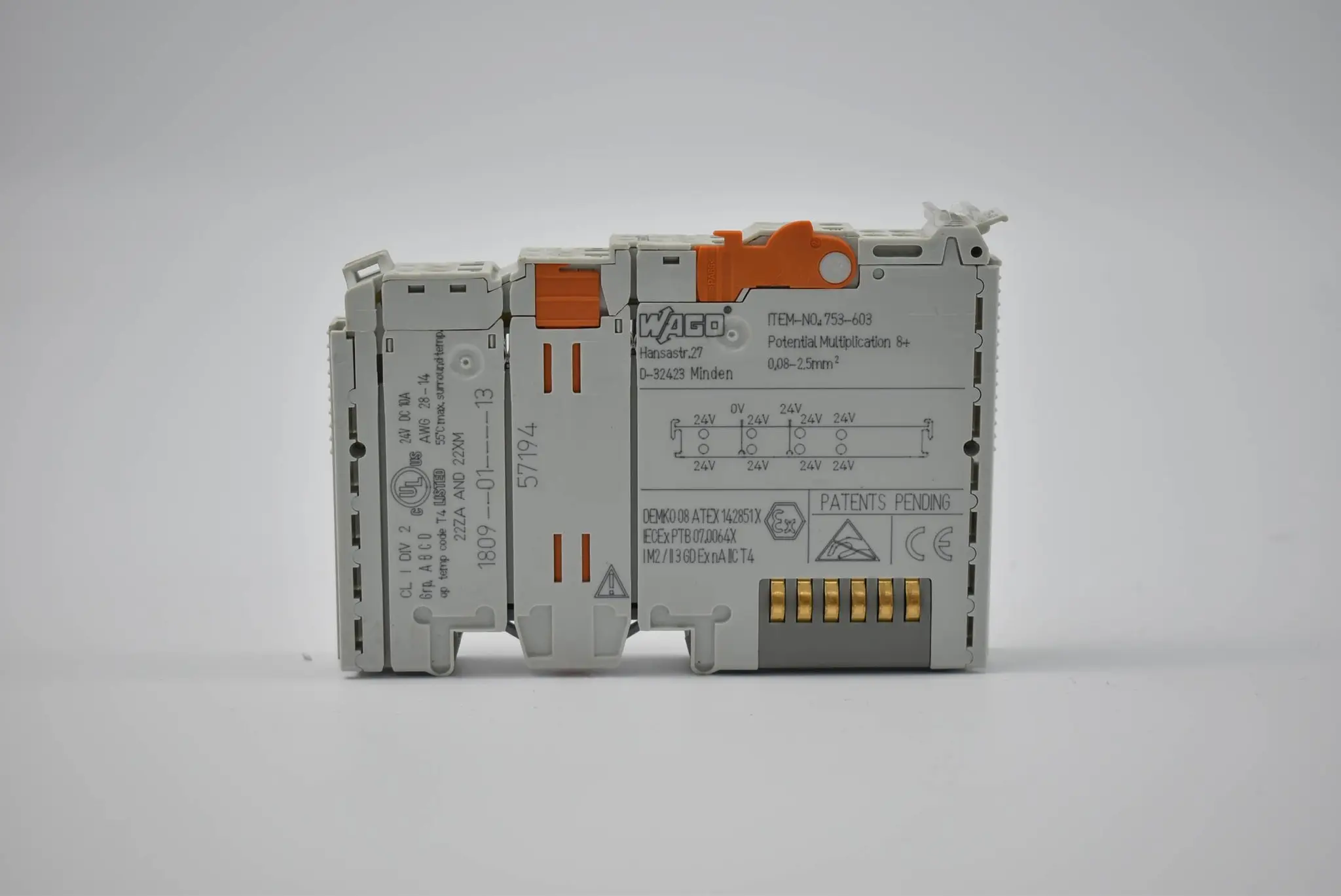 Produktfoto 1 von Wago Potentialvervielfältigung 8-fach 753-603 ( 24V )