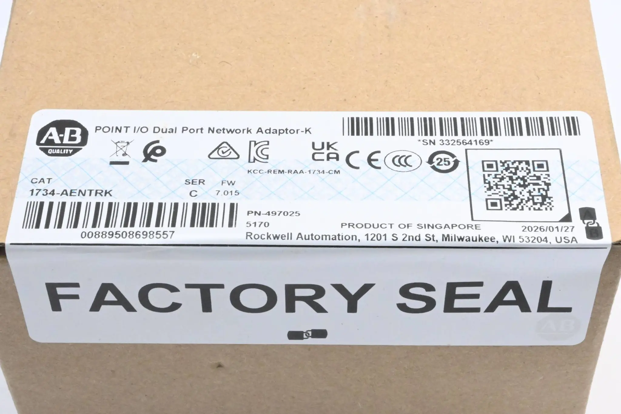Produktfoto 1 von Allen-Bradley Netzwerk Adapter KCC-REM-RAA-1734-CM ( 1734-AENTRK )