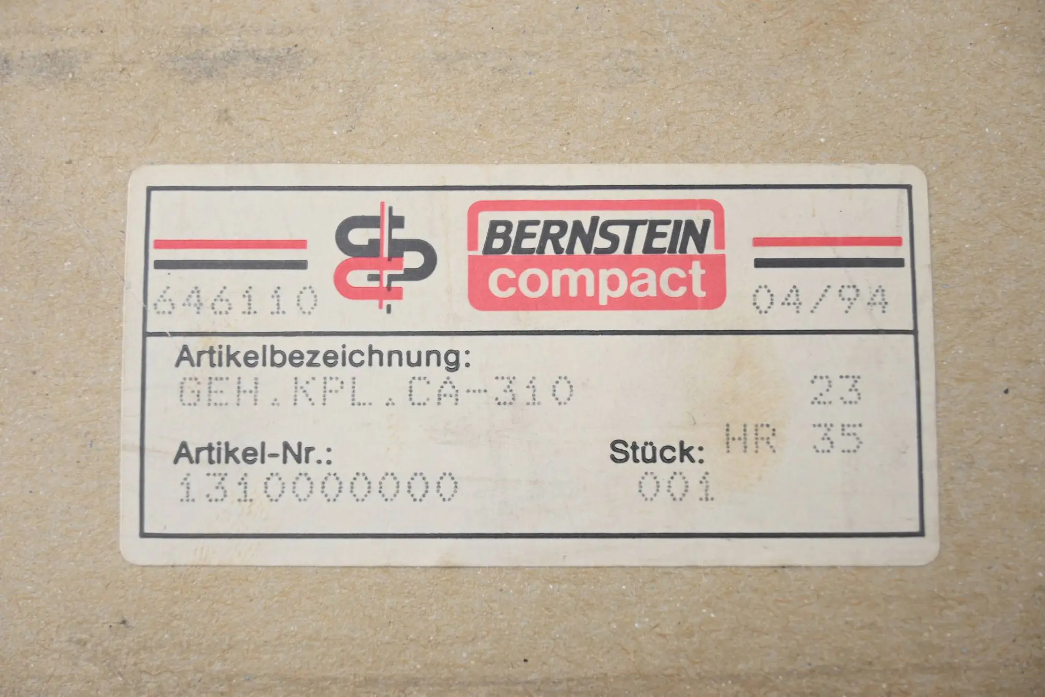 Produktfoto 1 von Bernstein compact Aluminium Gehäuse GEH.KPL.CA-310 ( 1310000000 )