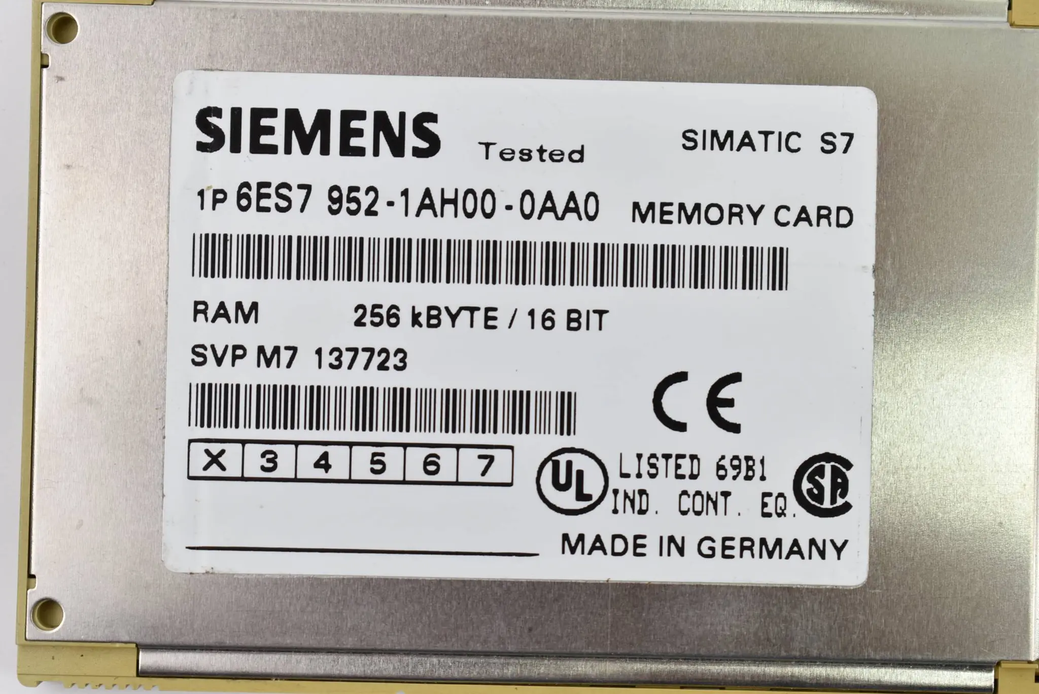 Produktfoto 1 von Siemens siamtic S7 Memory Card 256 KB 6ES7 952-1AH00-0AA0 ( 6ES7952-1AH00-0AA0 )